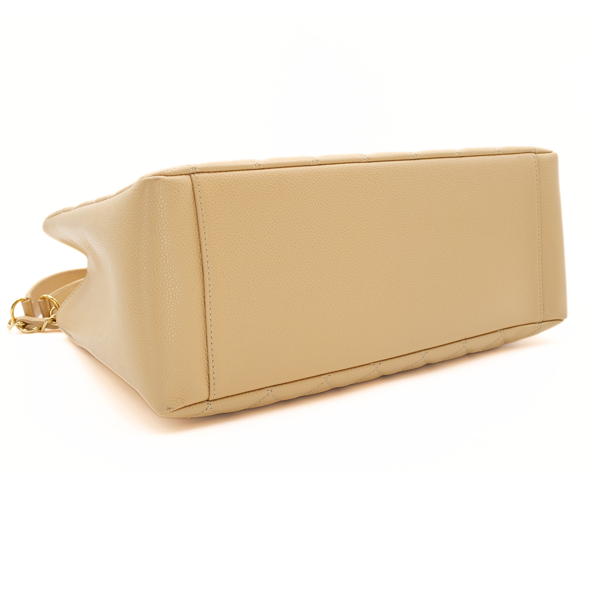 Grand Shopping Tote Caviar Beige Shoulder Bag