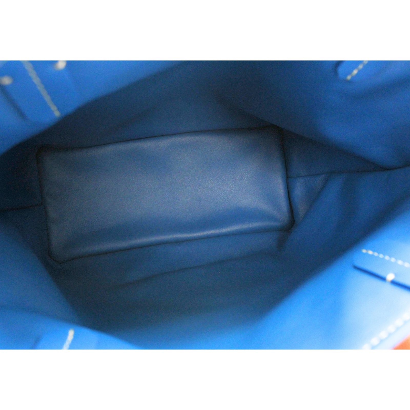 Anjou Mini Coated Canvas Blue Tote Bag