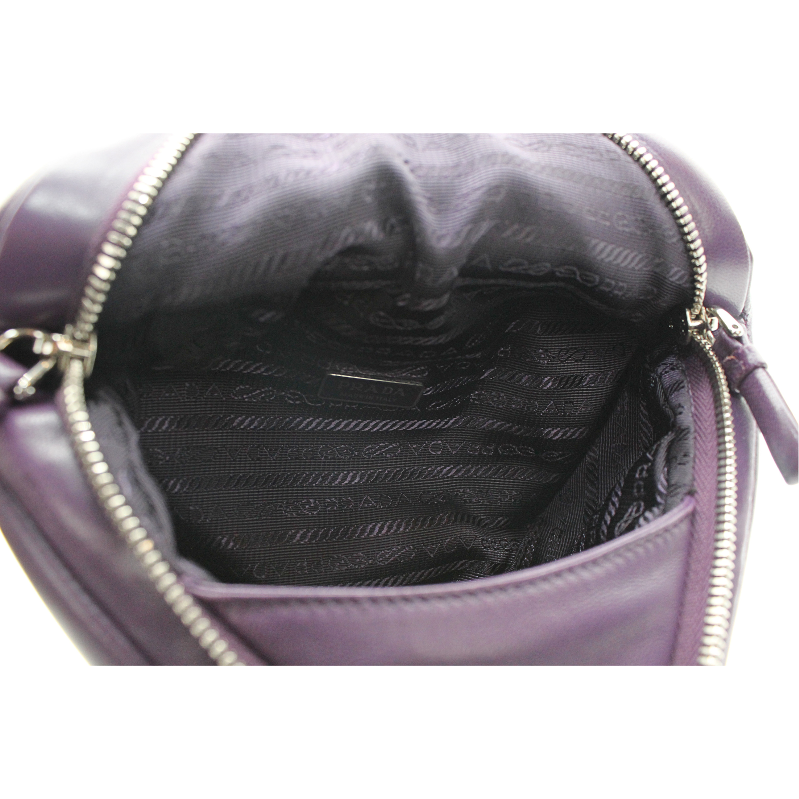 Triangle Calf Purple Handbag