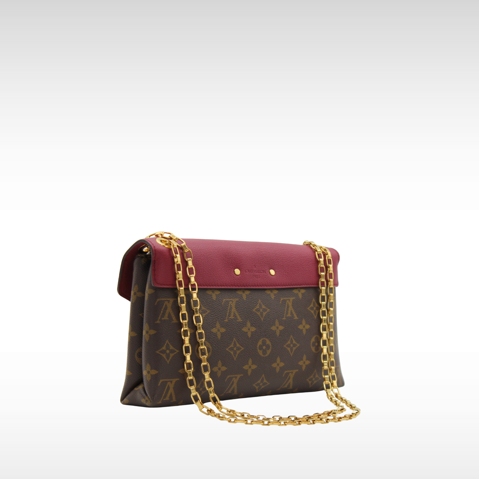 Pallas Chain Monogram Marron + Aurore Shoulder Bag