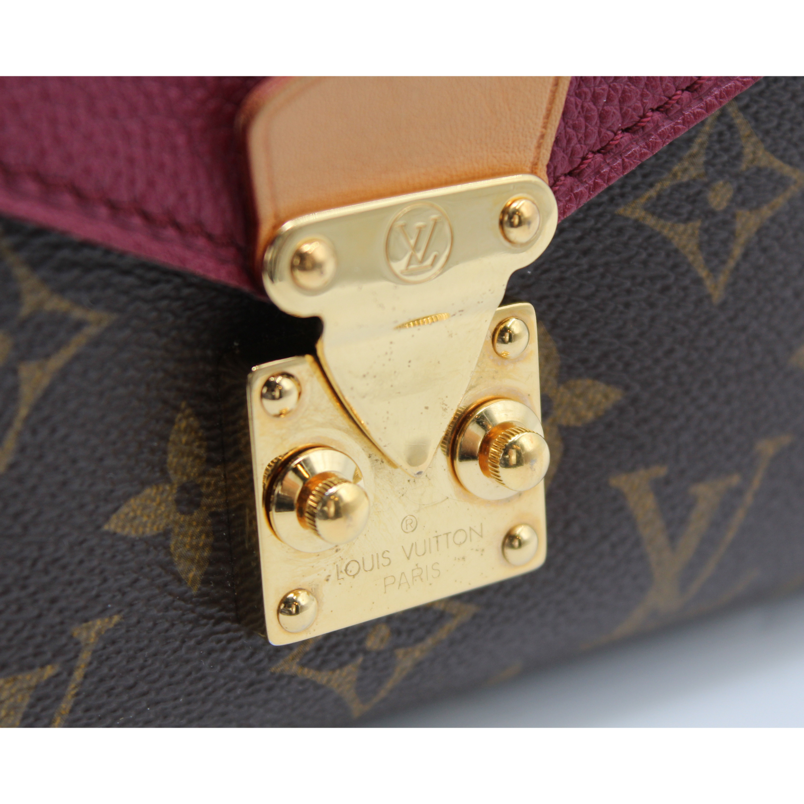 Pallas Chain Monogram Marron + Aurore Shoulder Bag