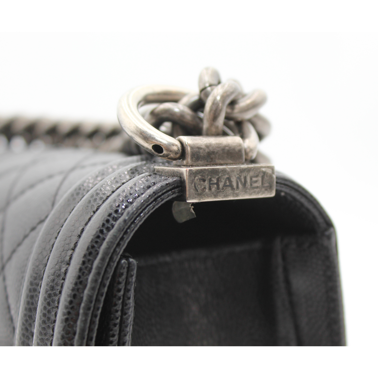 Boy Chanel Caviar Black Shoulder Bag
