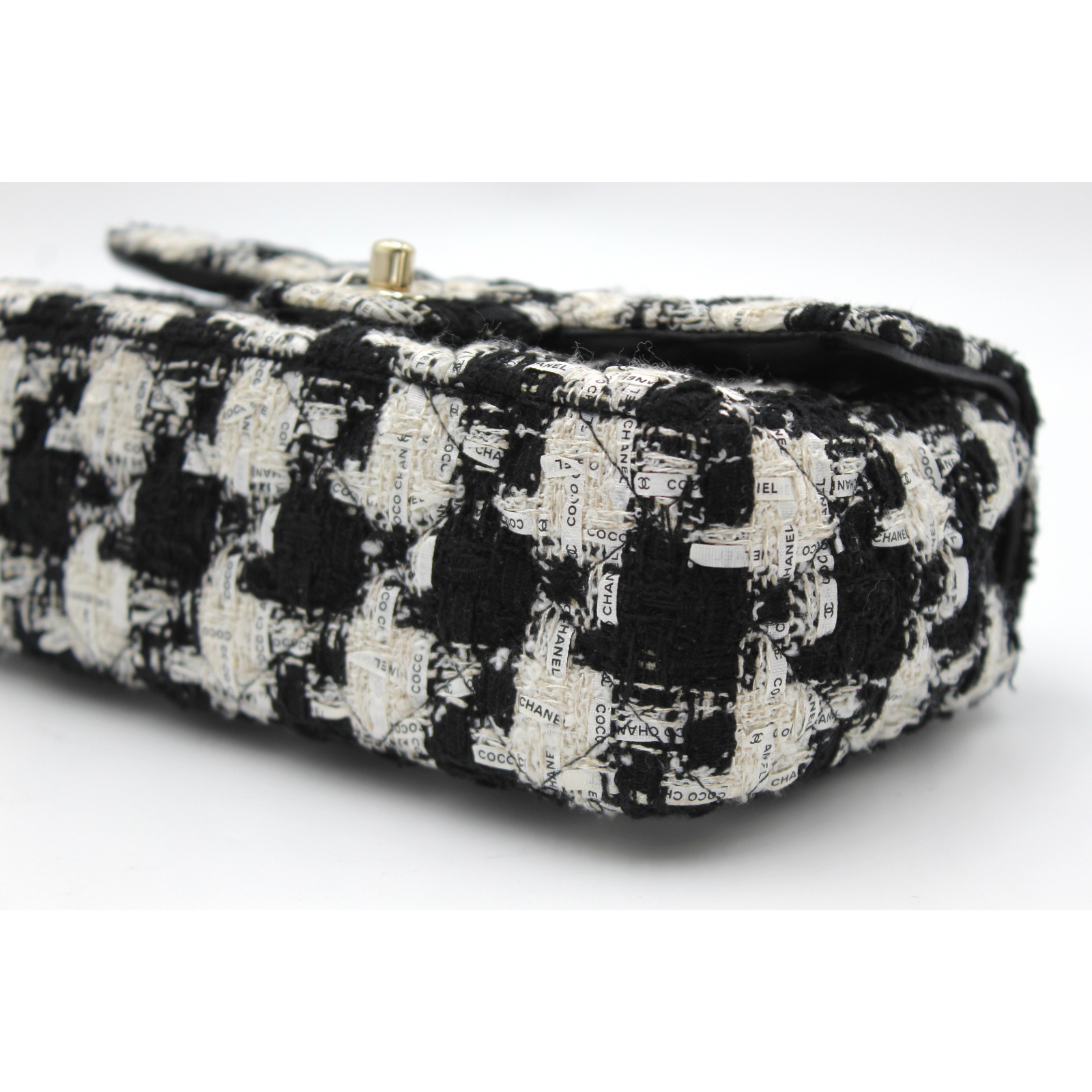 Classic Mini Tweed Black + White Crossbody Bag