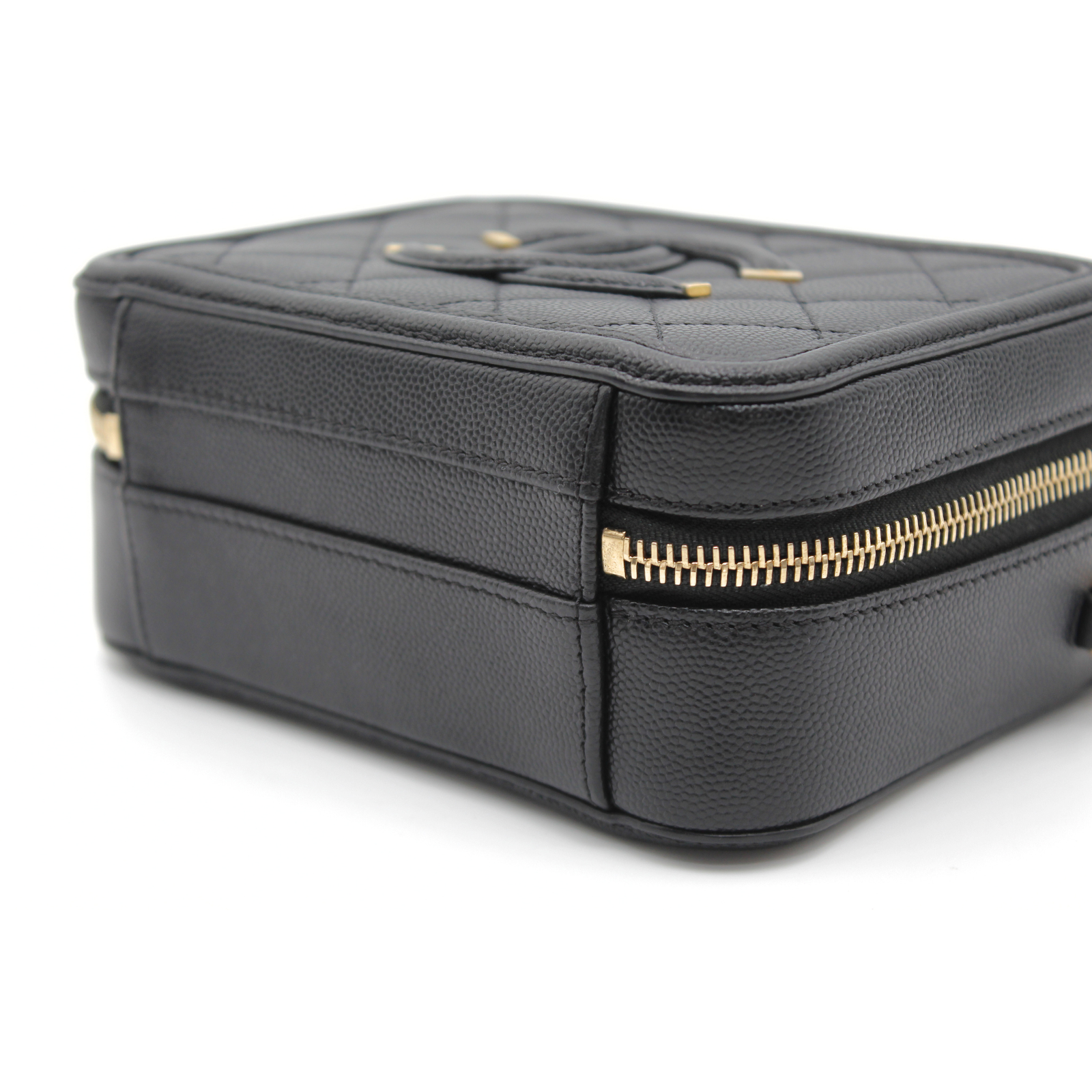 CC Filigree Small Caviar Black Vanity Bag