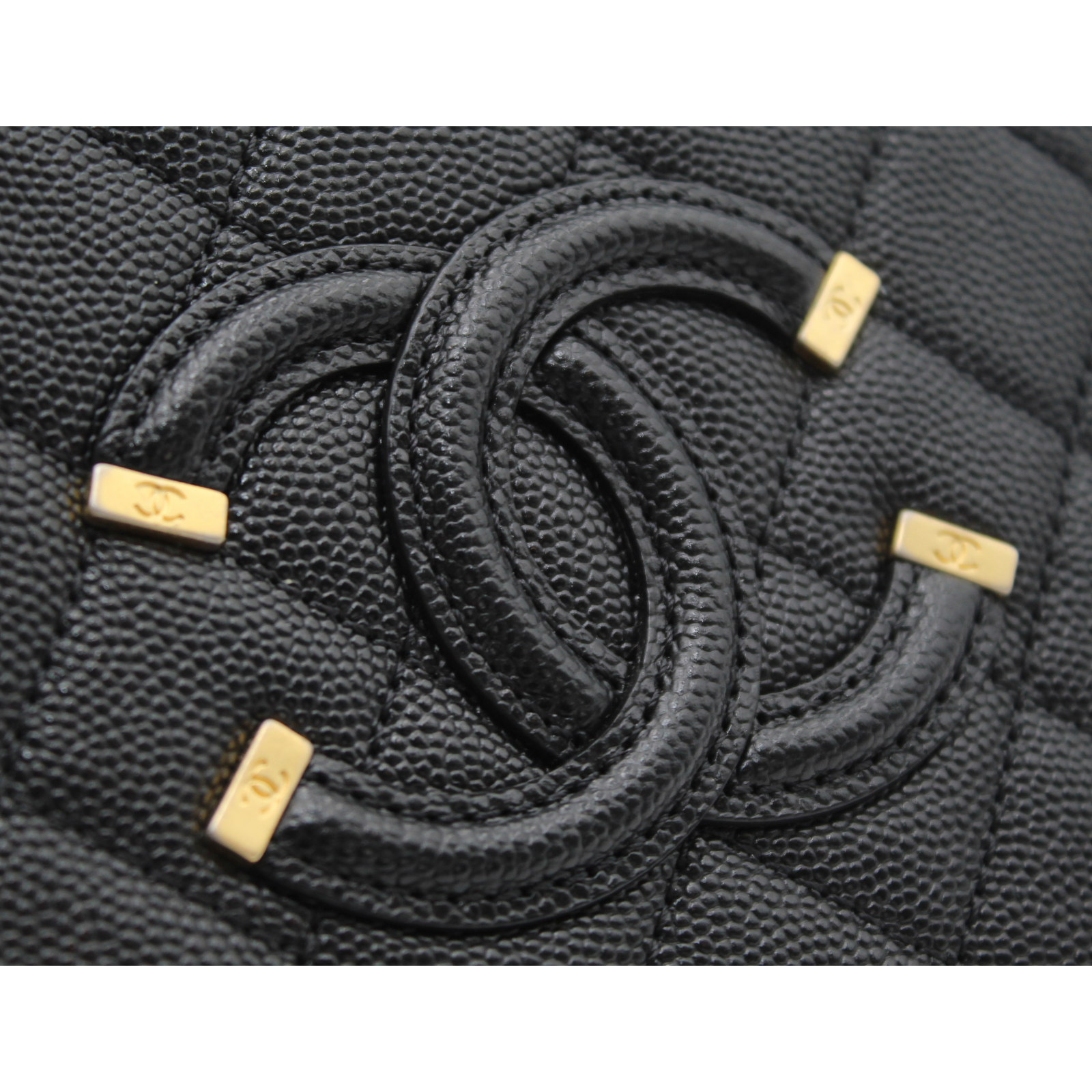 CC Filigree Small Caviar Black Vanity Bag