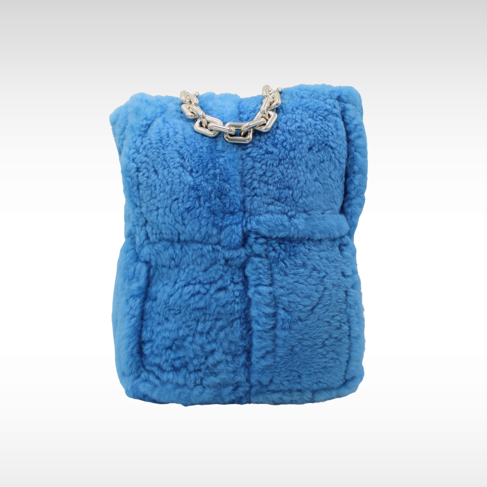 The Chain Tote Intrecciato Fur Shearling Tote Bag