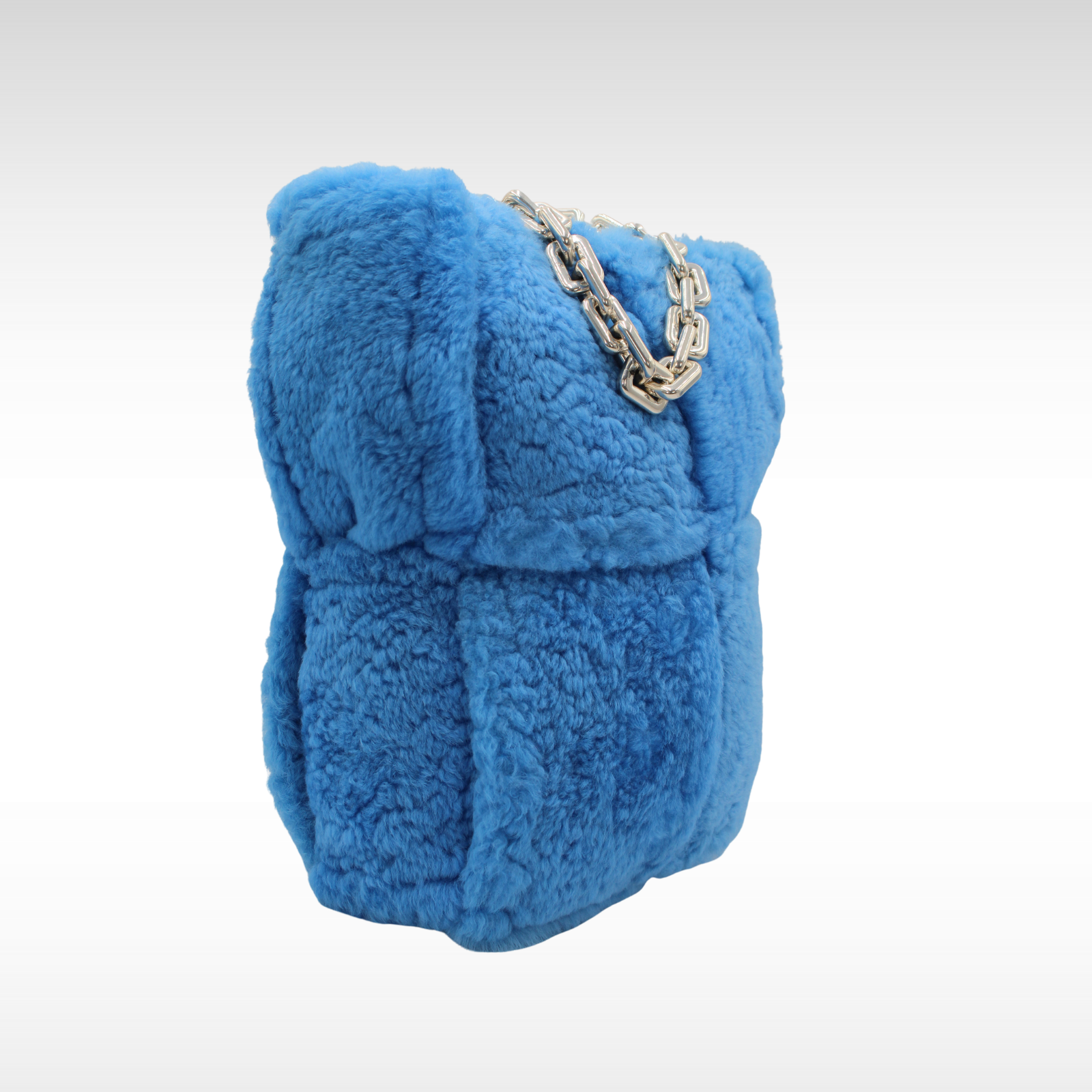 The Chain Tote Intrecciato Fur Shearling Tote Bag