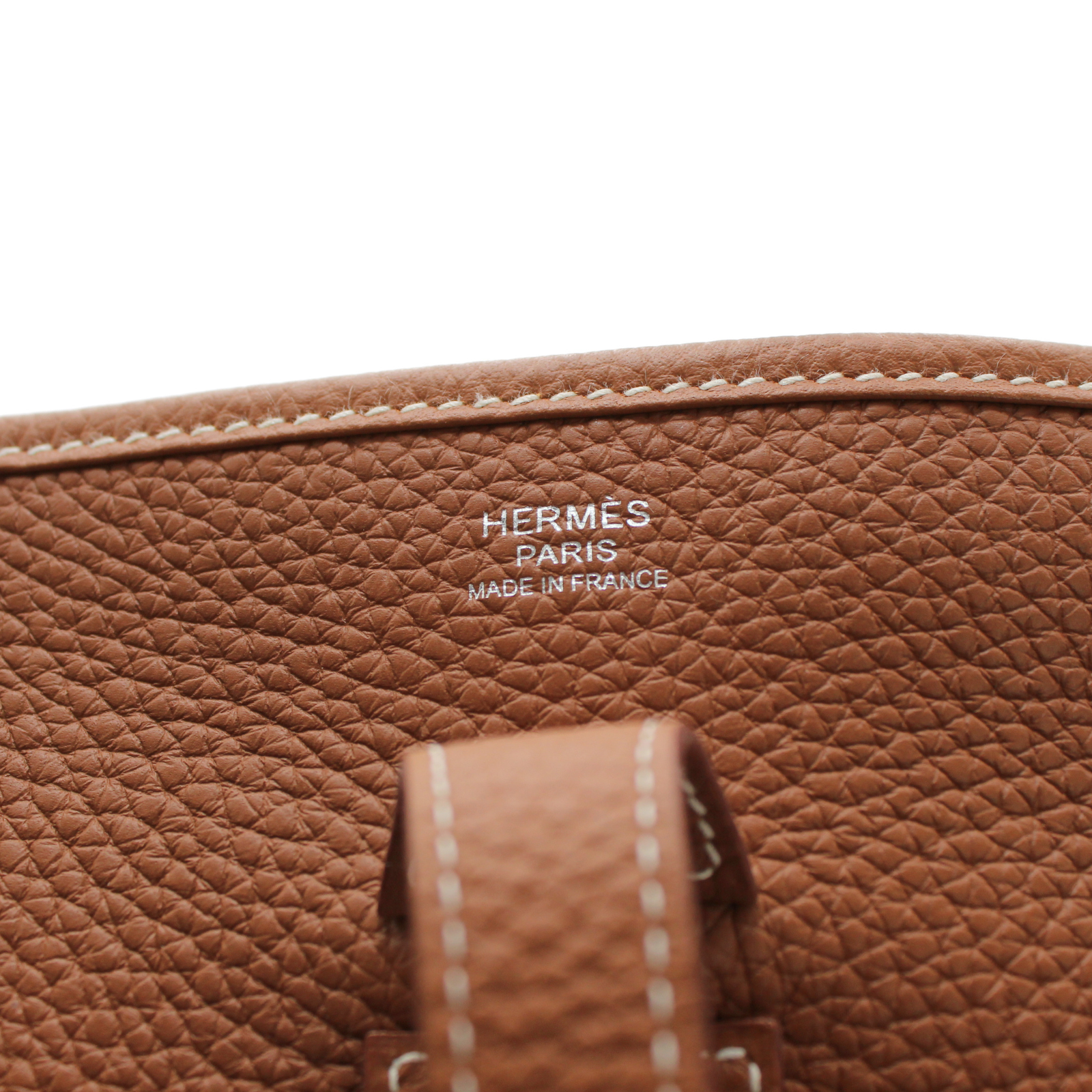 Evelyne 3 PM Taurillon Clemence Gold Crossbody Bag