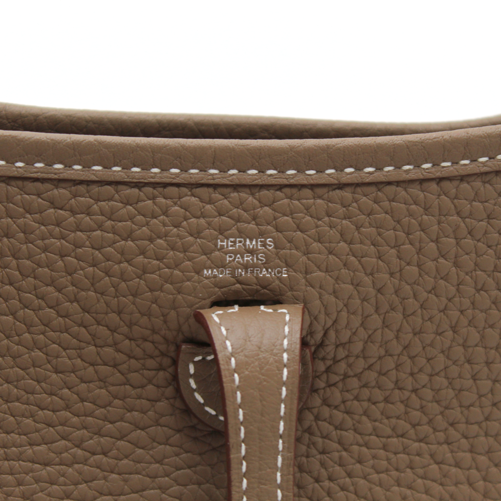 Evelyne Amazone 16 Taurillon Clemence Etoupe Crossbody Bag
