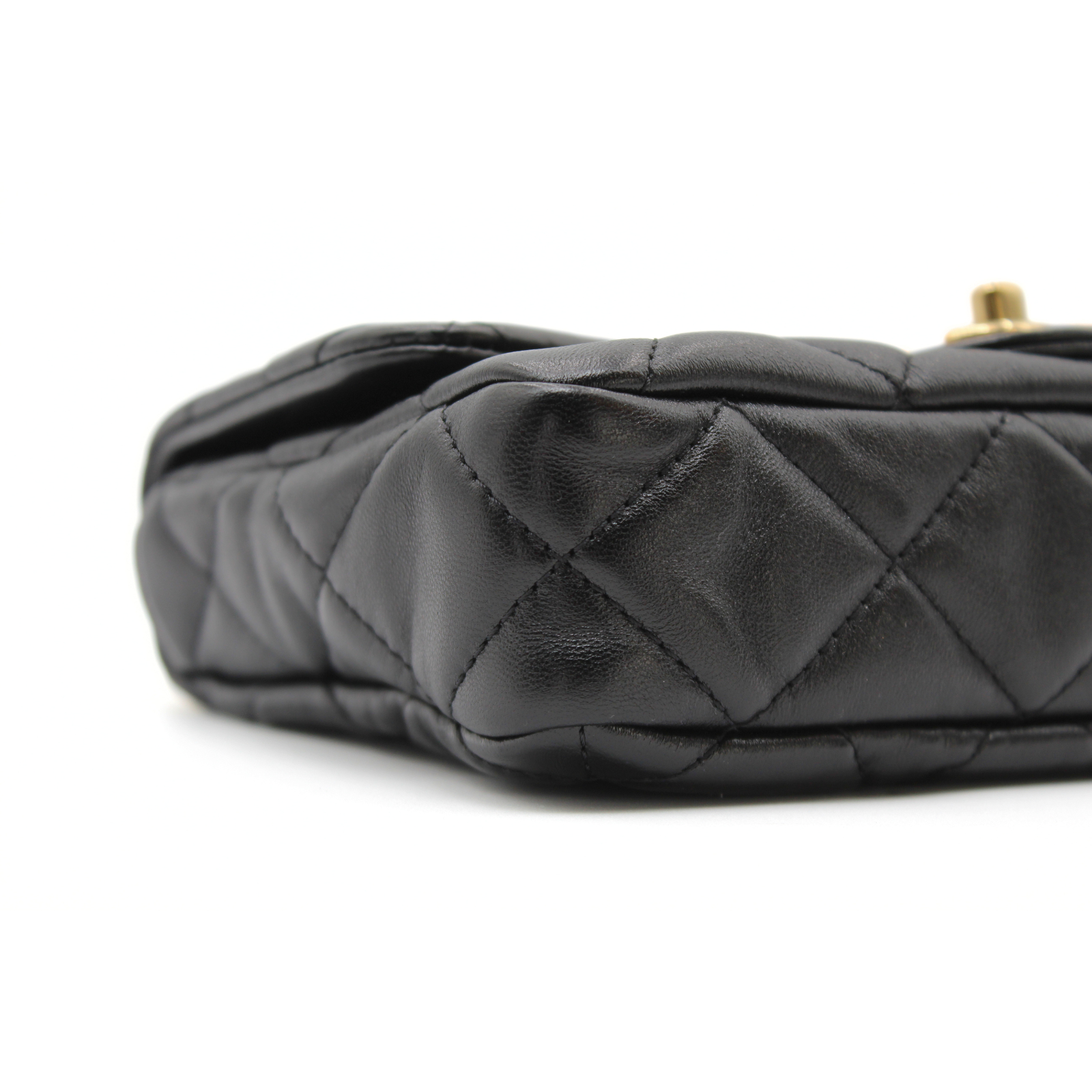 Funky Town Small Matelasse Lamb Black Shoulder Bag