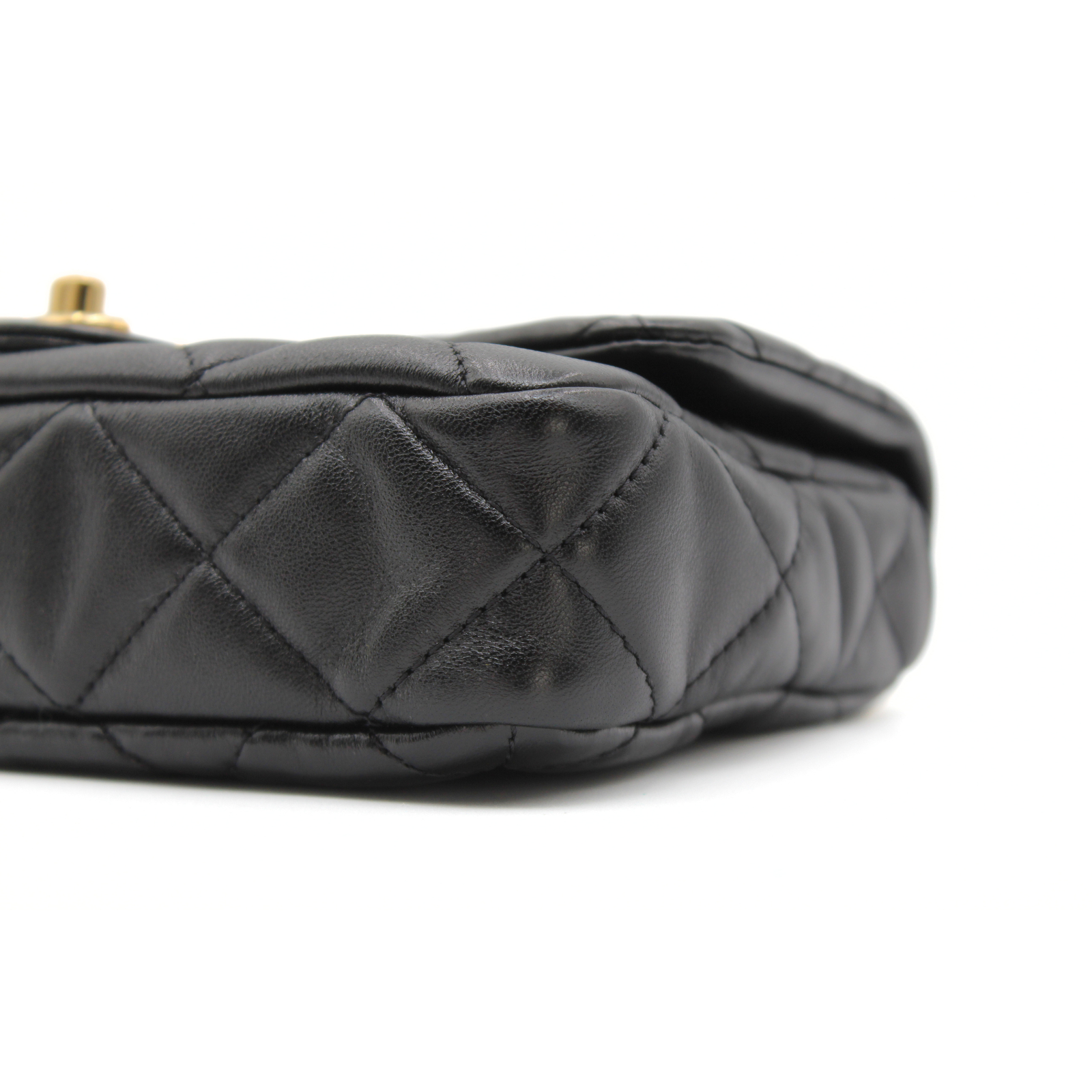 Funky Town Small Matelasse Lamb Black Shoulder Bag