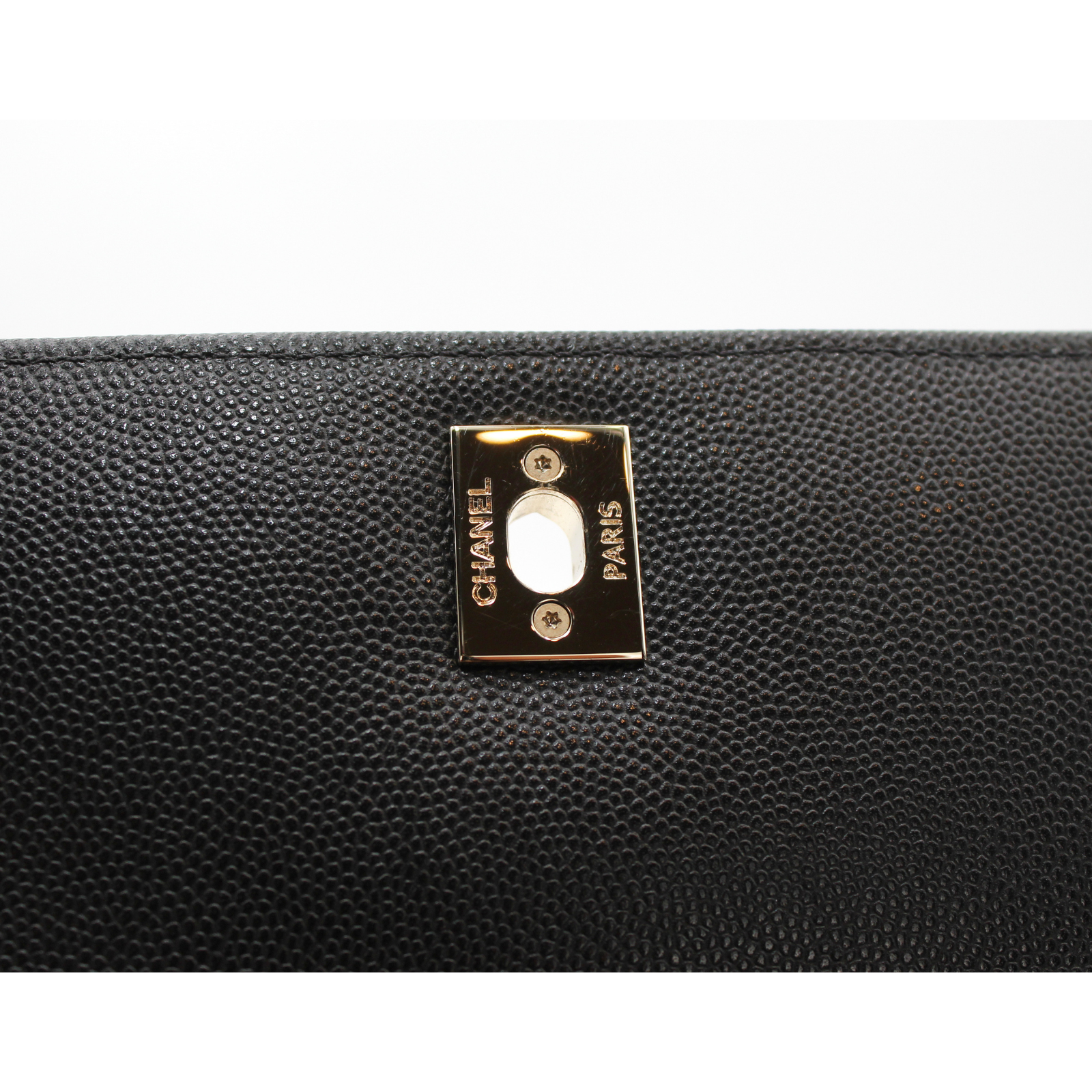 Coco Handle Small Caviar Black Handbag