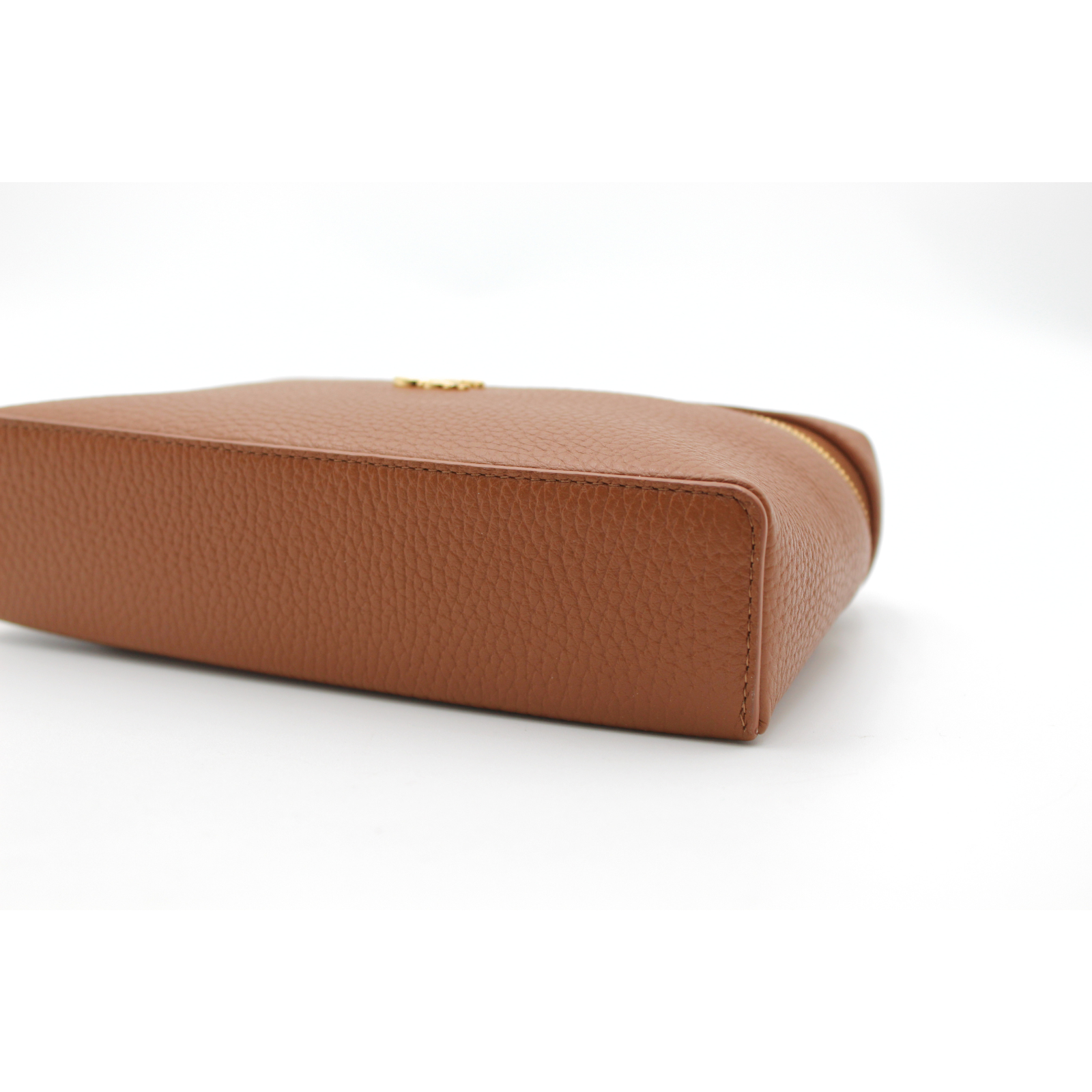 Vanity with Chain Calf Brown Vanity Bag