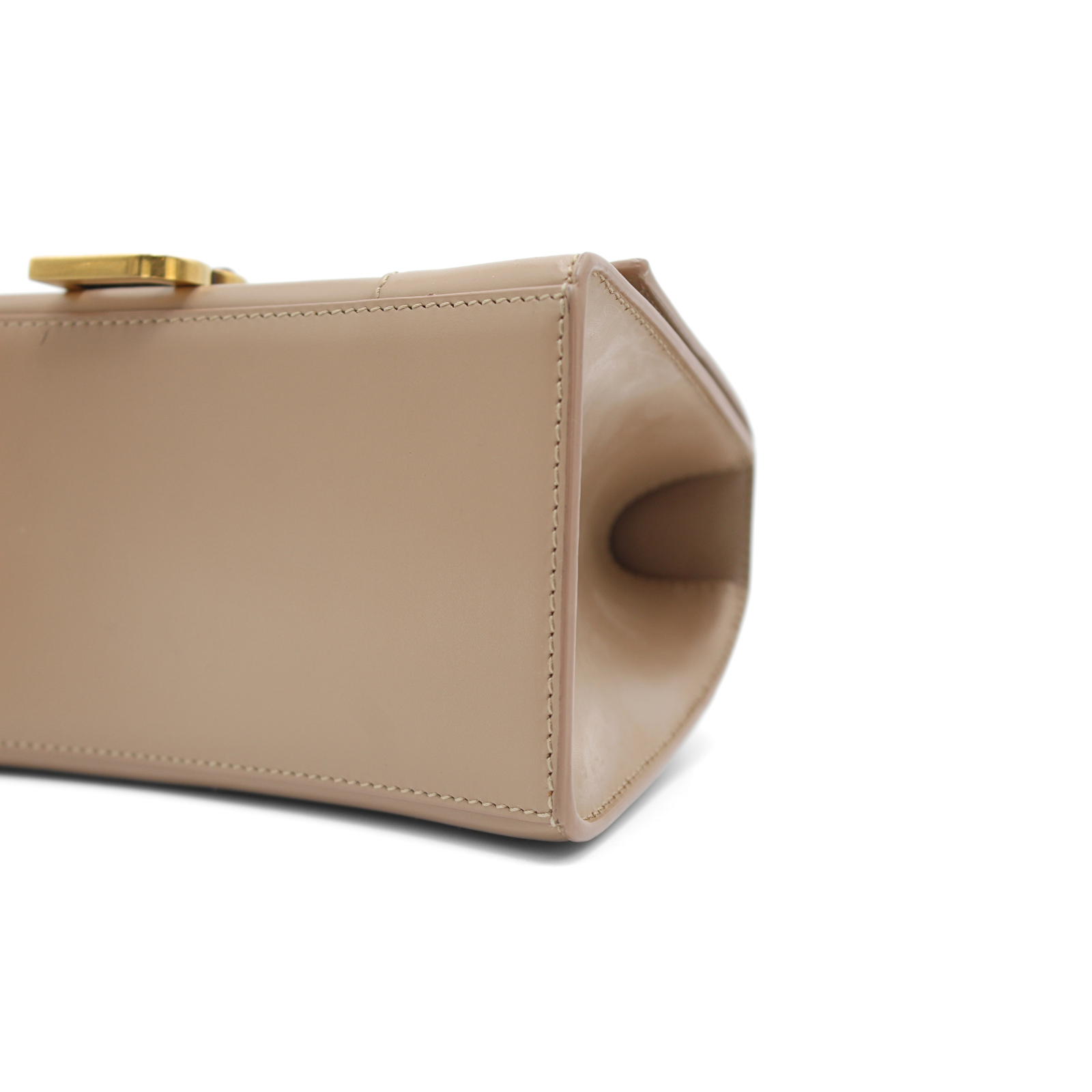 Hourglass Small Calf Beige Handbag