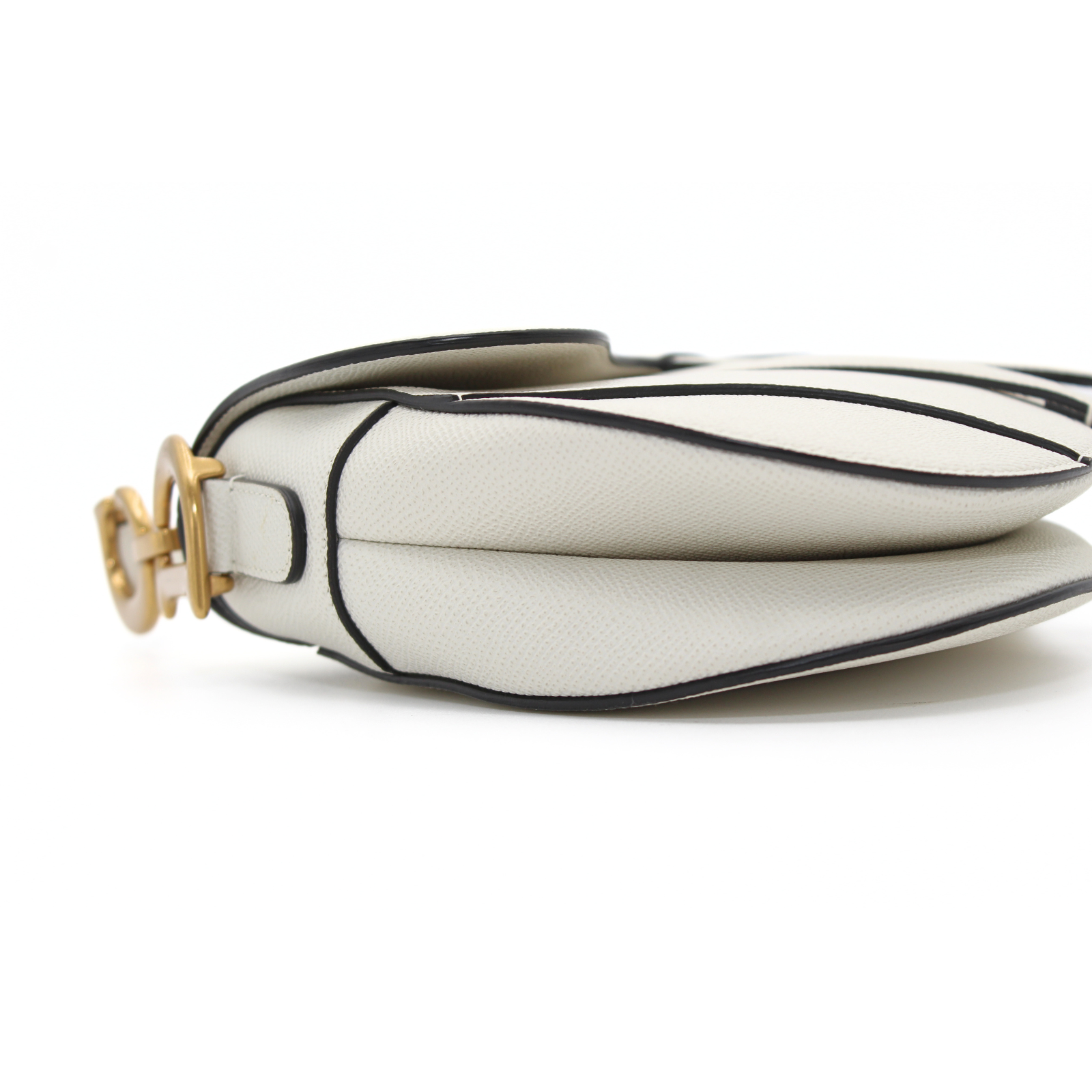 Saddle Bag Calf White Handbag