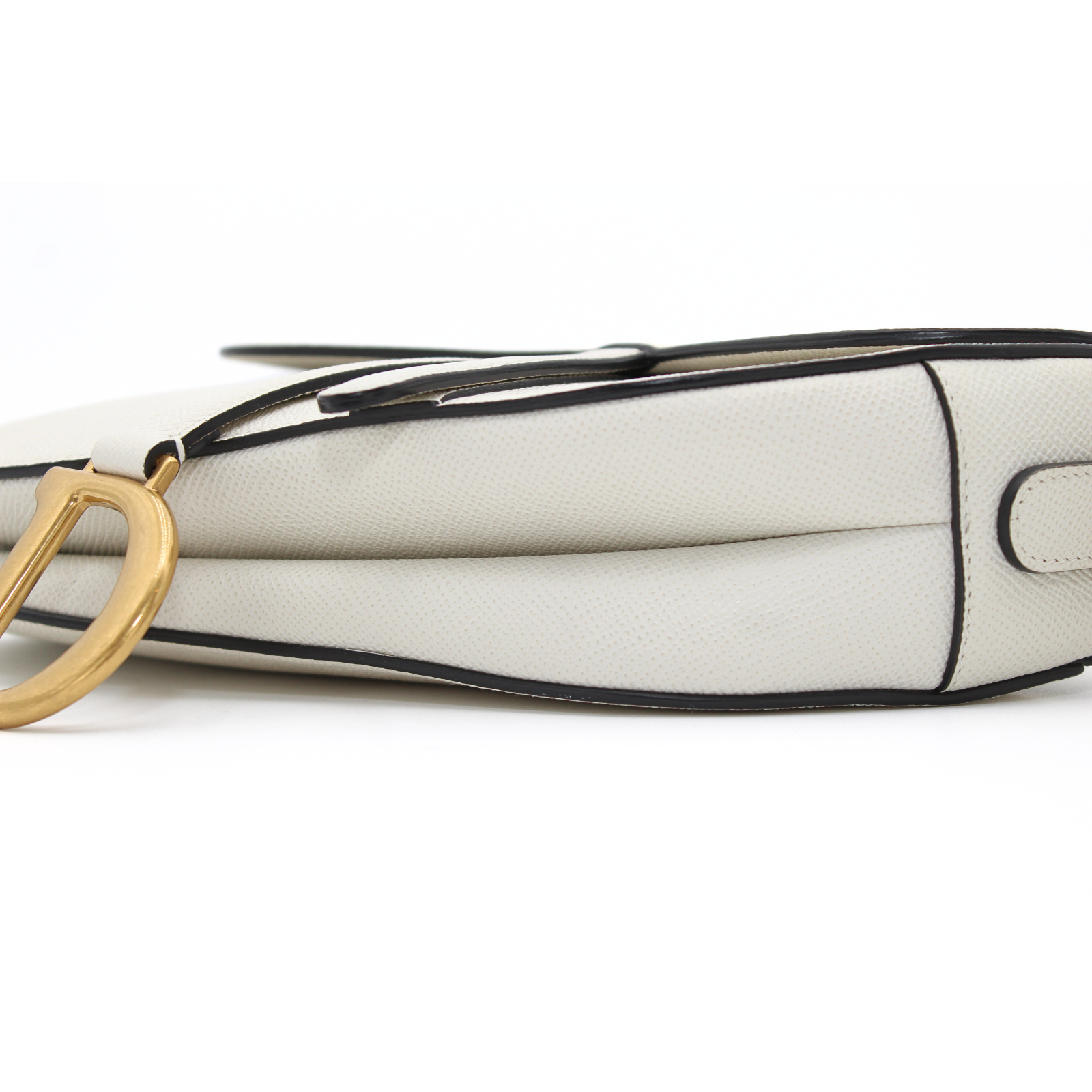 Saddle Bag Calf White Handbag