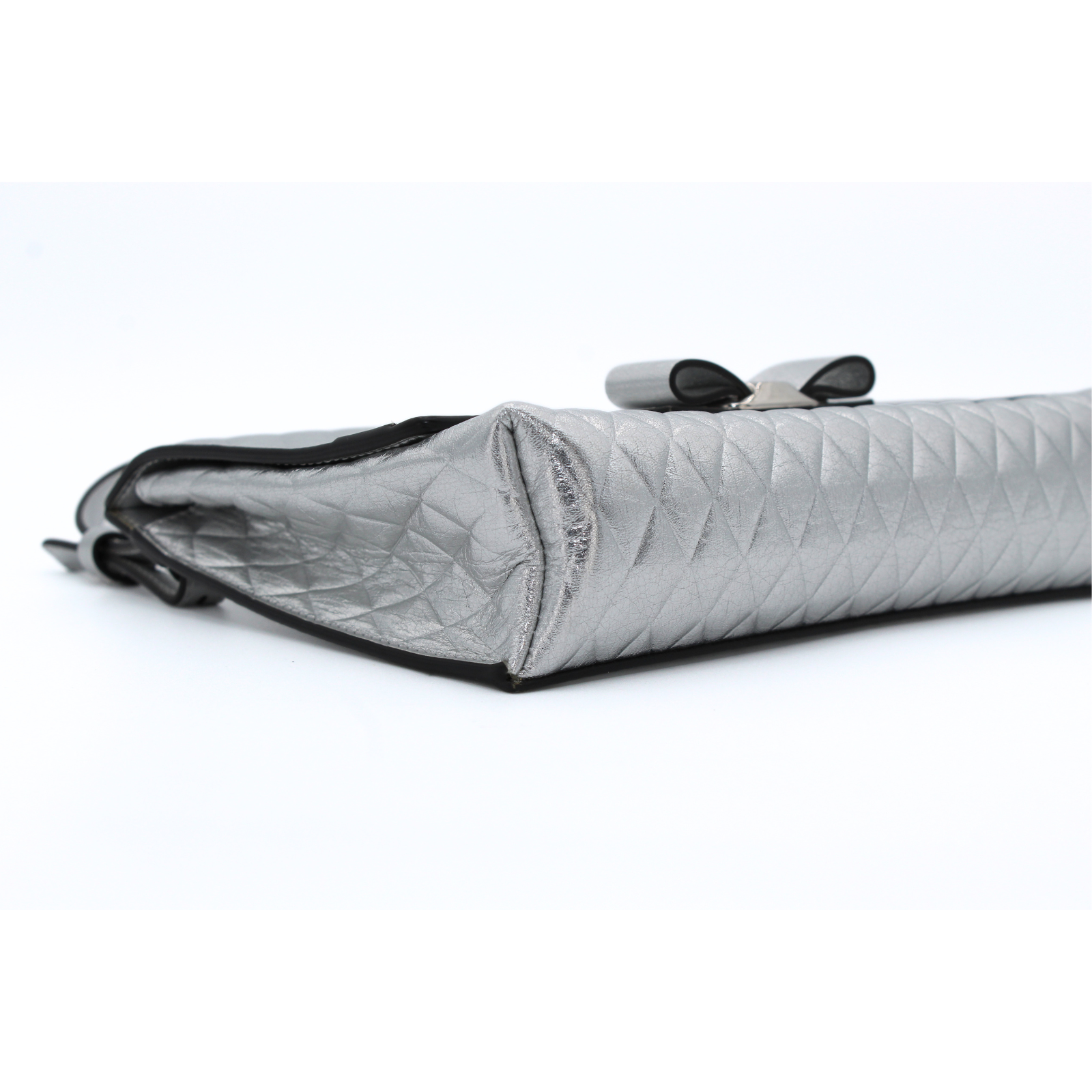 Calf Silver Shoulder Bag