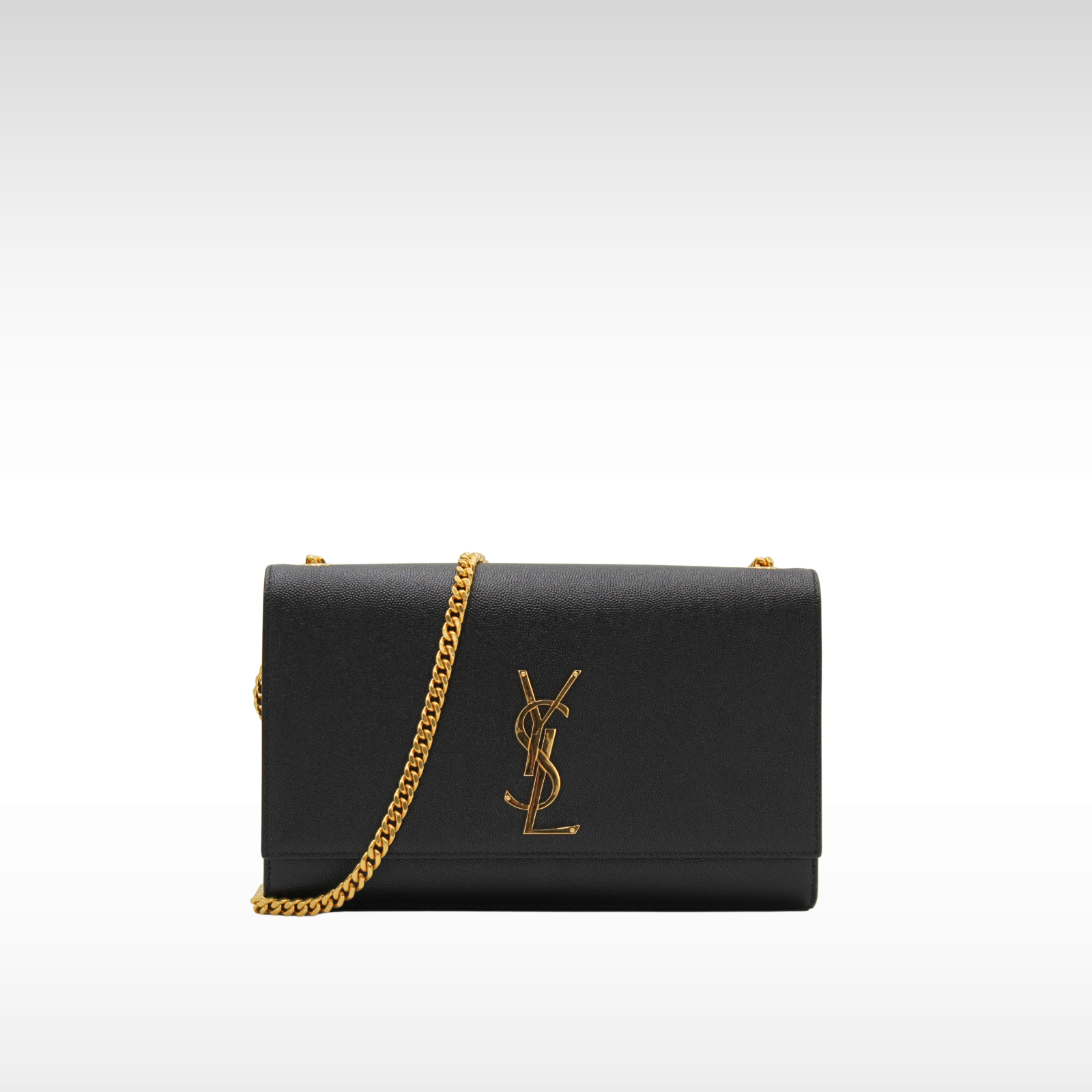 Kate Medium Calf Black Shoulder Bag
