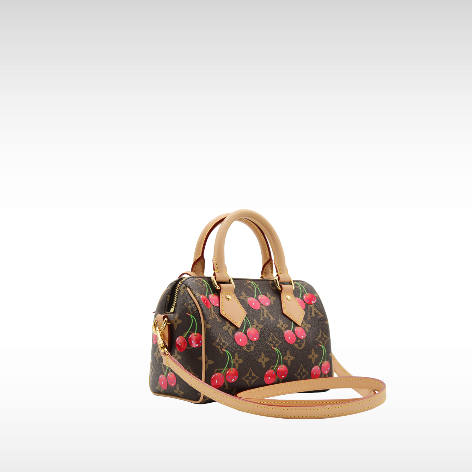 Speedy Bandouliere 20 Louis Vuitton x Takashi Murakami Monogram Cherry Handag