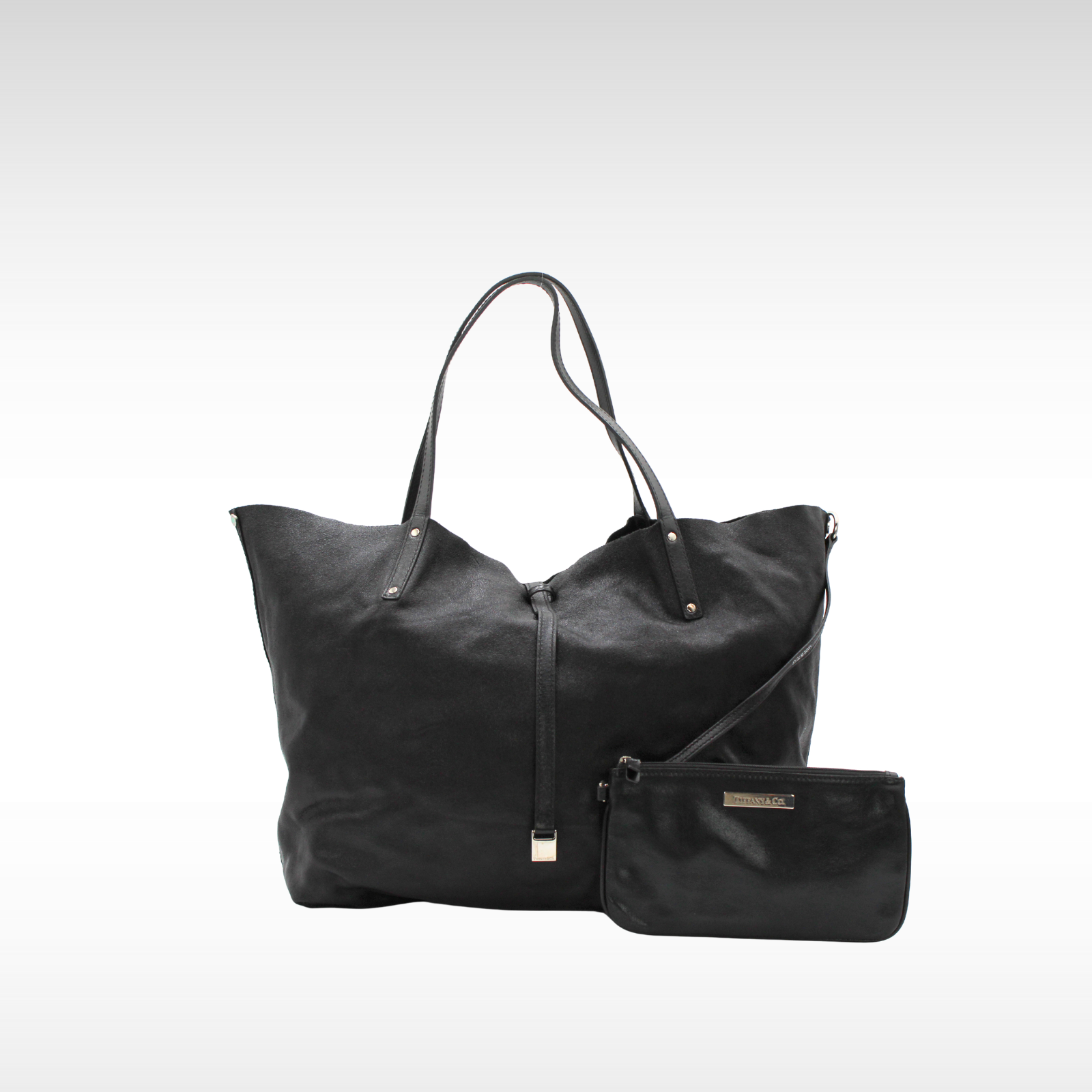 Calf Black Tote Bag