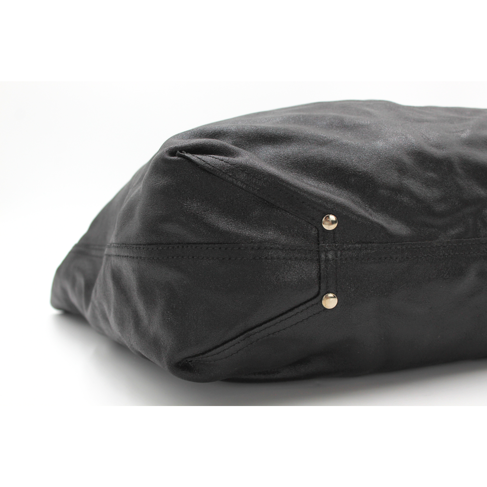 Calf Black Tote Bag