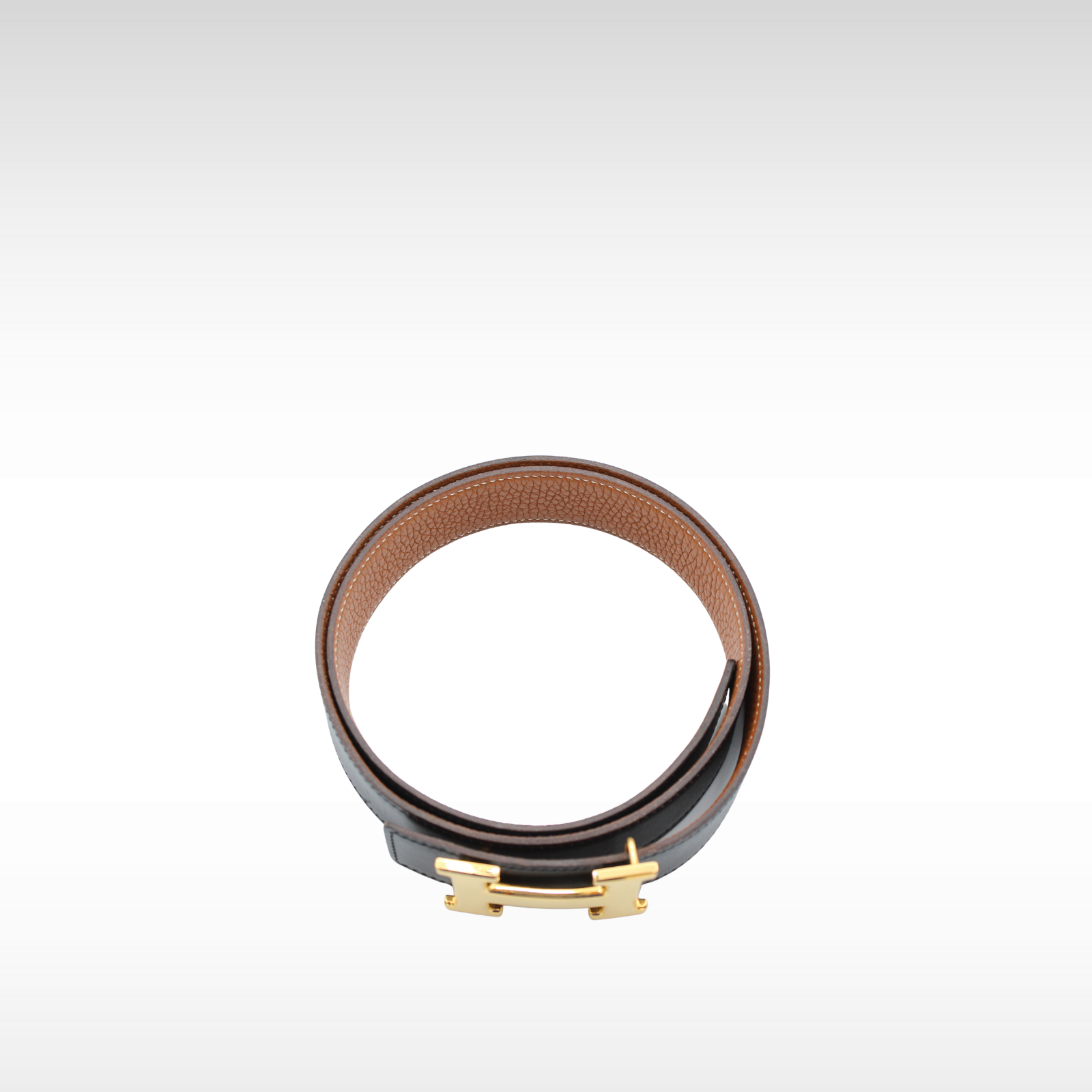 H 82 Boxcalf Black & Gold Belt