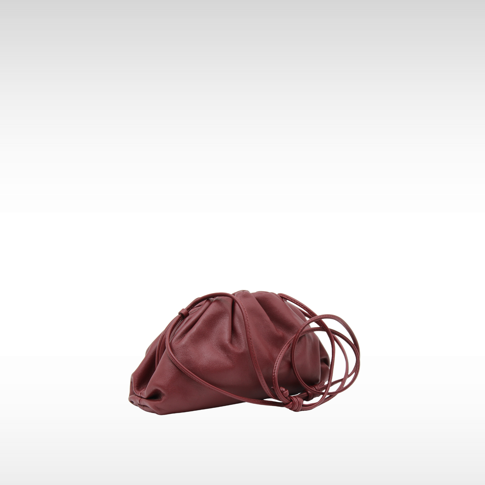 The Pouch Mini Calf Burgundy Shoulder Bag