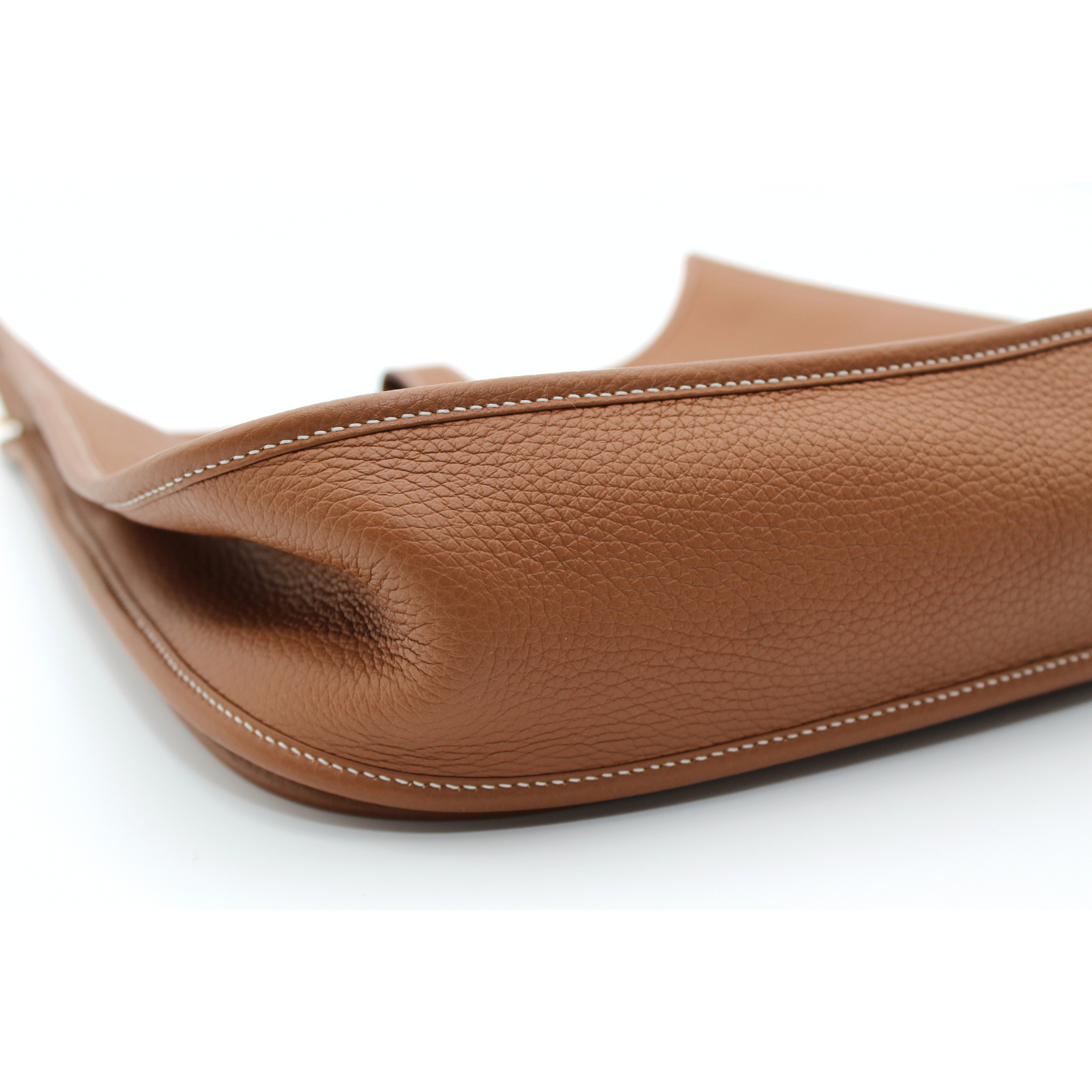 Evelyne 3 GM Taurillon Clemence Gold Crossbody Bag