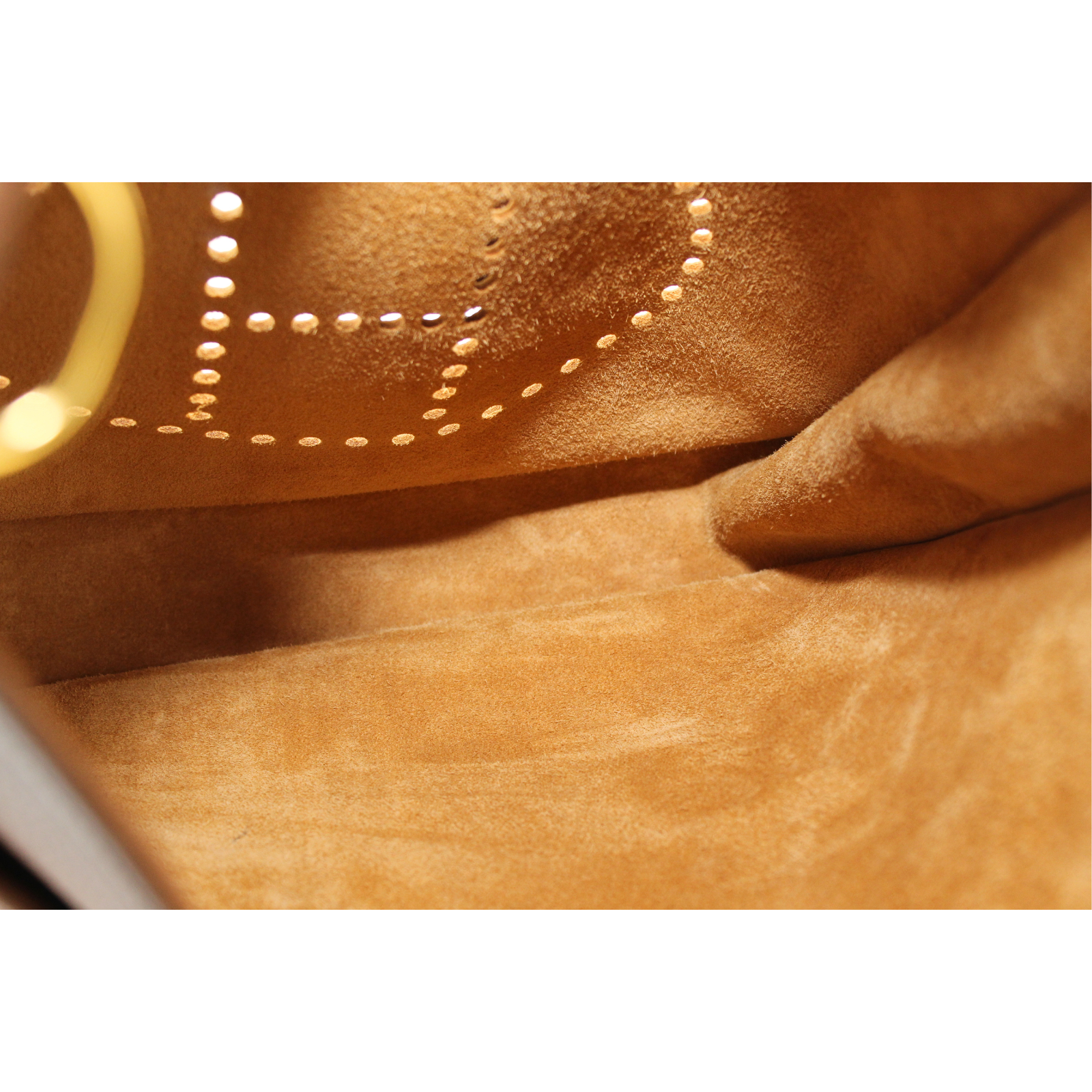 Evelyne 3 GM Taurillon Clemence Gold Crossbody Bag