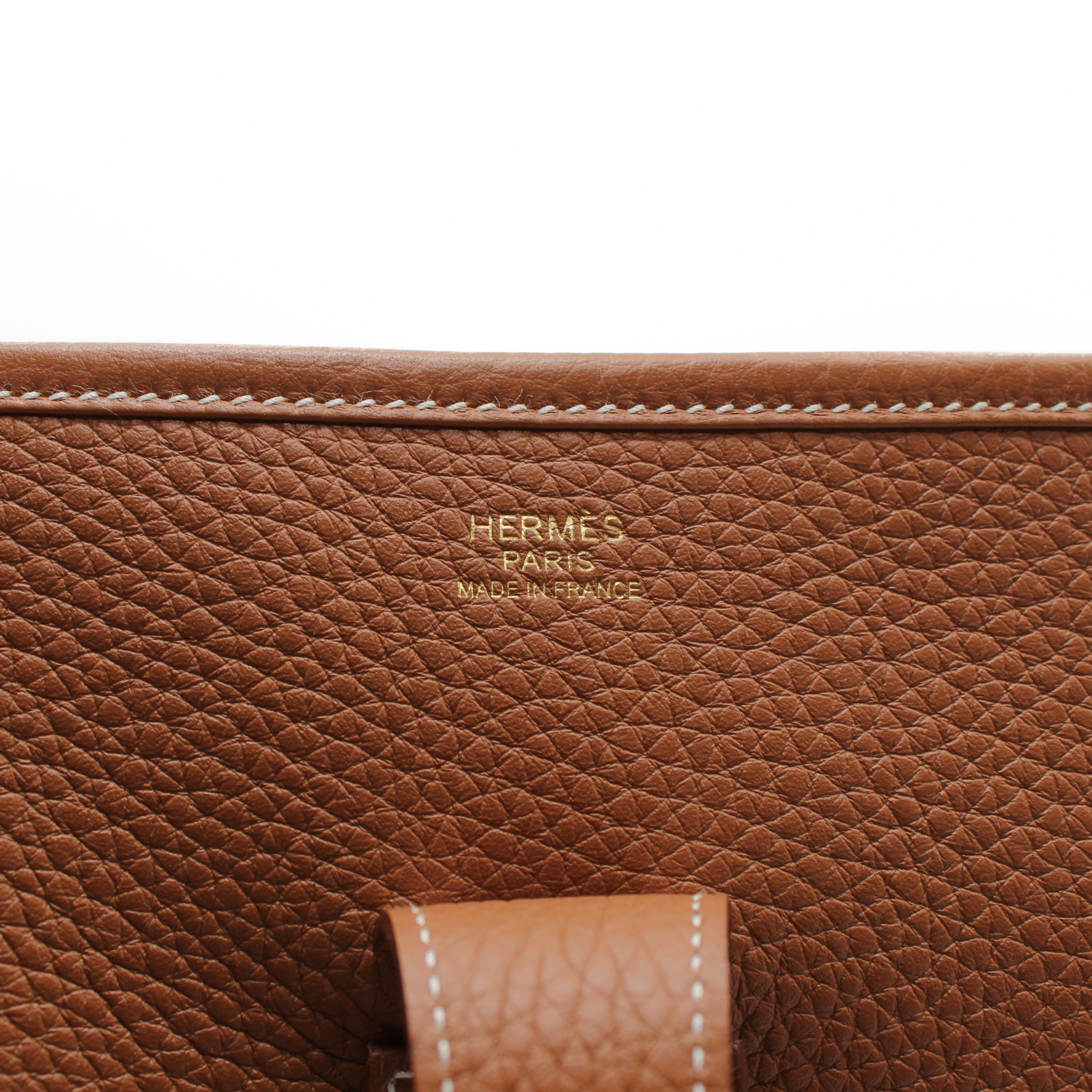 Evelyne 3 GM Taurillon Clemence Gold Crossbody Bag
