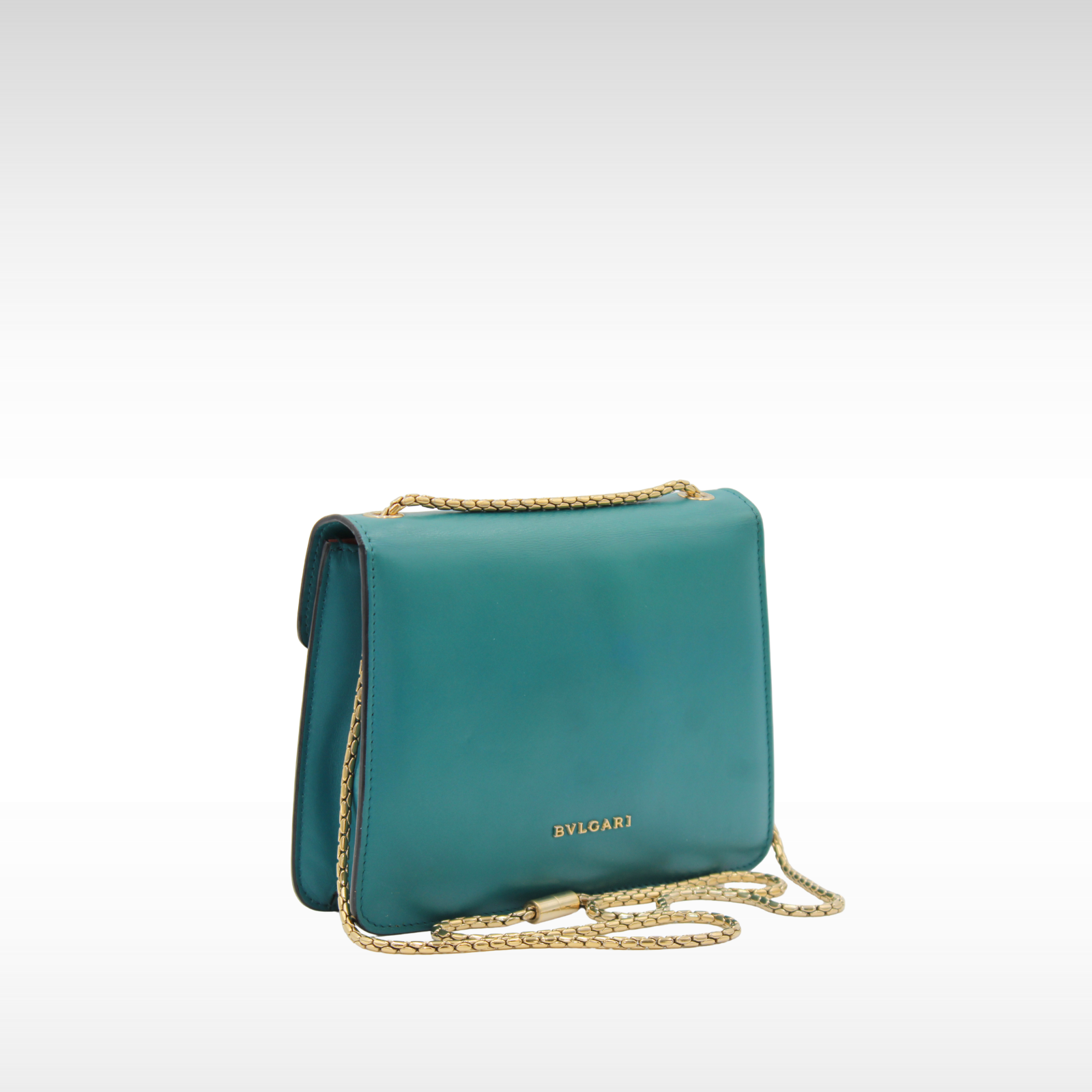 Serpenti Forever Calf Blue Shoulder Bag