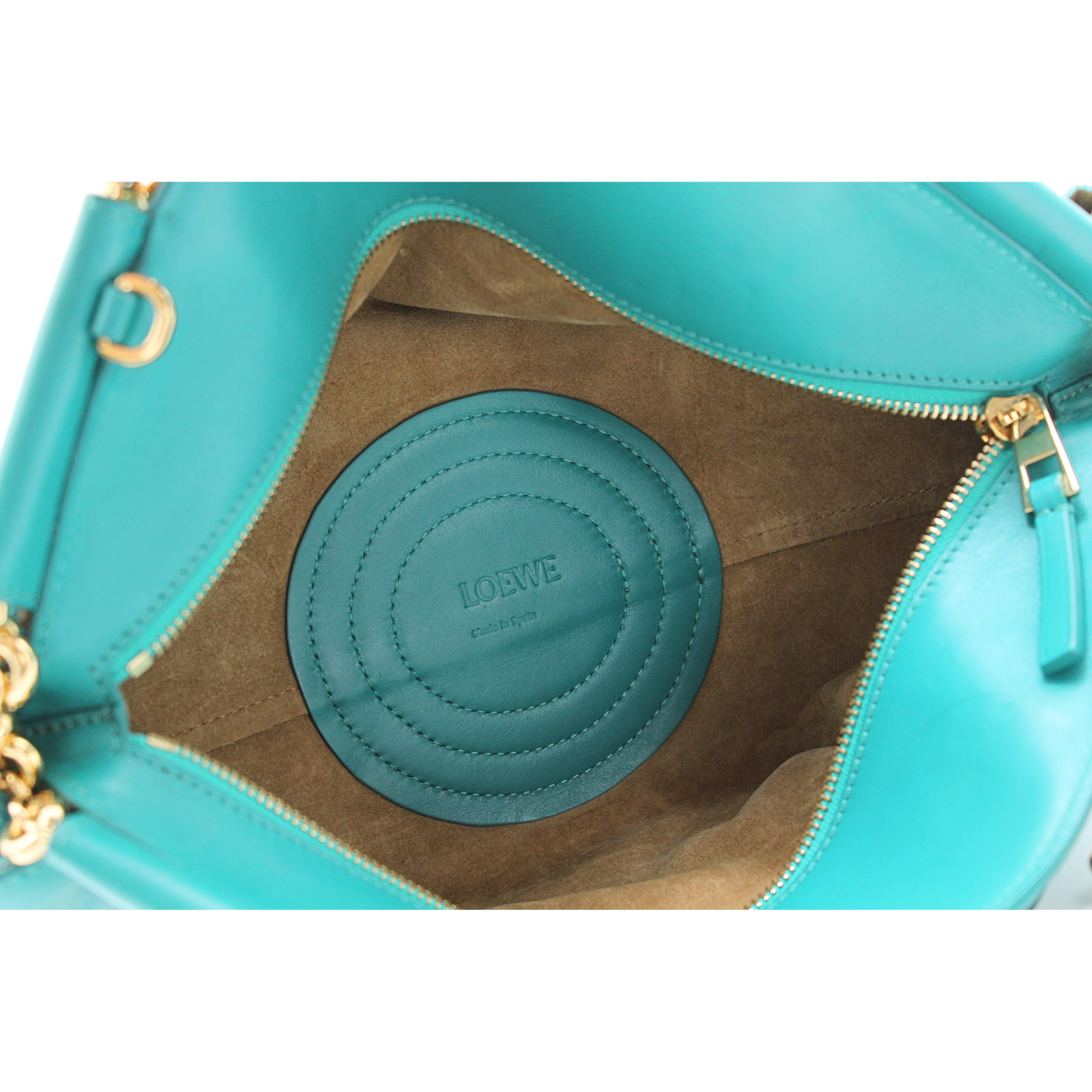 Paseo Chain Calf Green Shoulder Bag