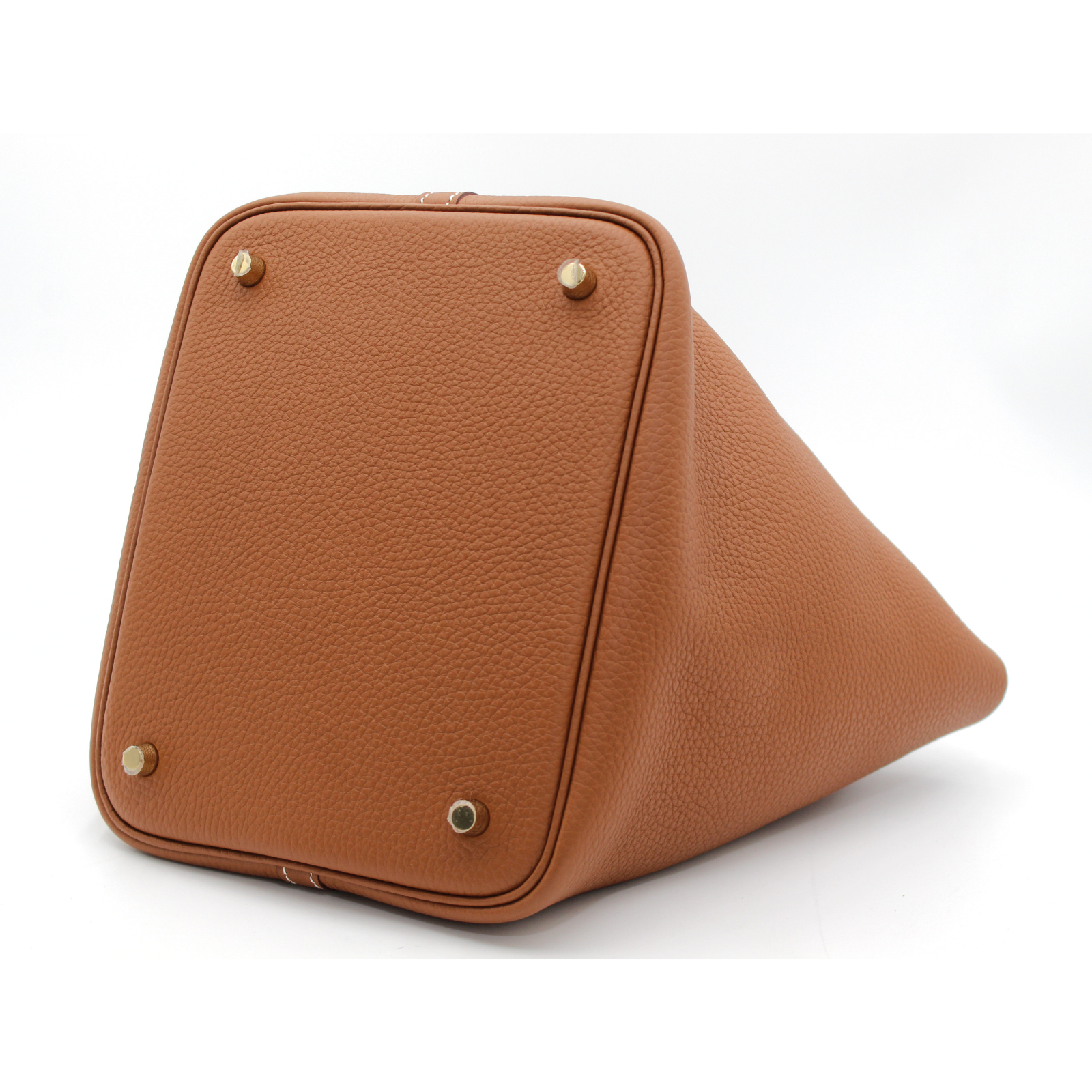 Picotin Lock 22 Taurillon Clemence Gold Handbag