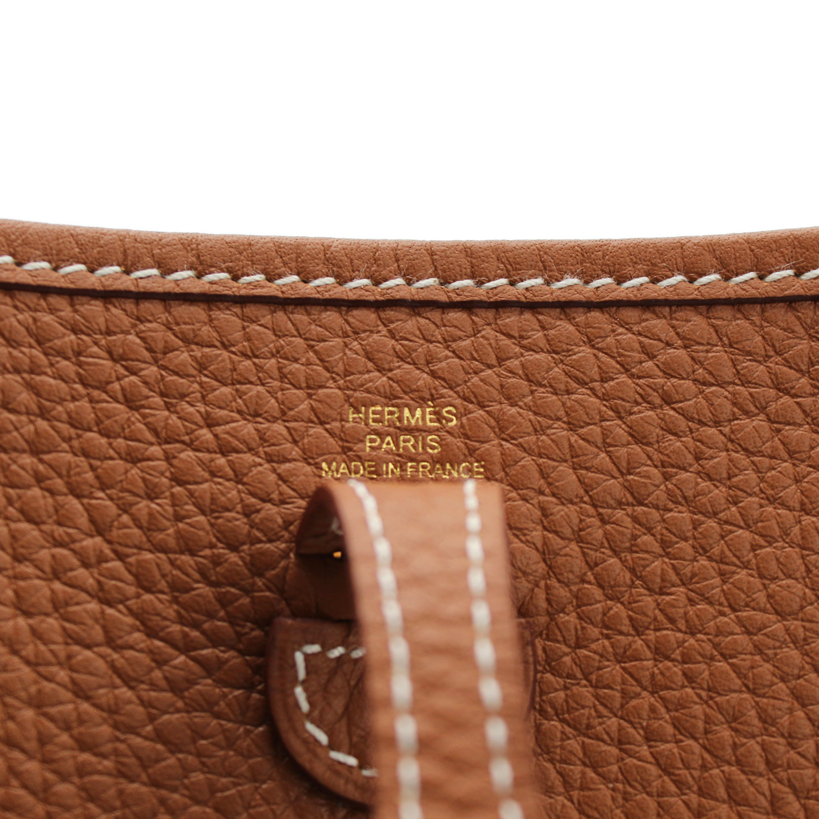 Evelyne Amazone 16 Taurillon Clemence Gold Crossbody Bag