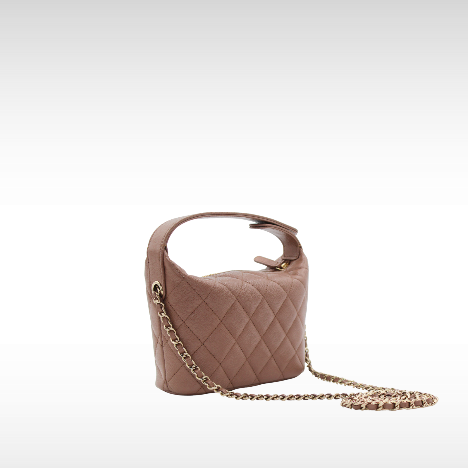 Classic Clutch with Chain Caviar Brown Handbag