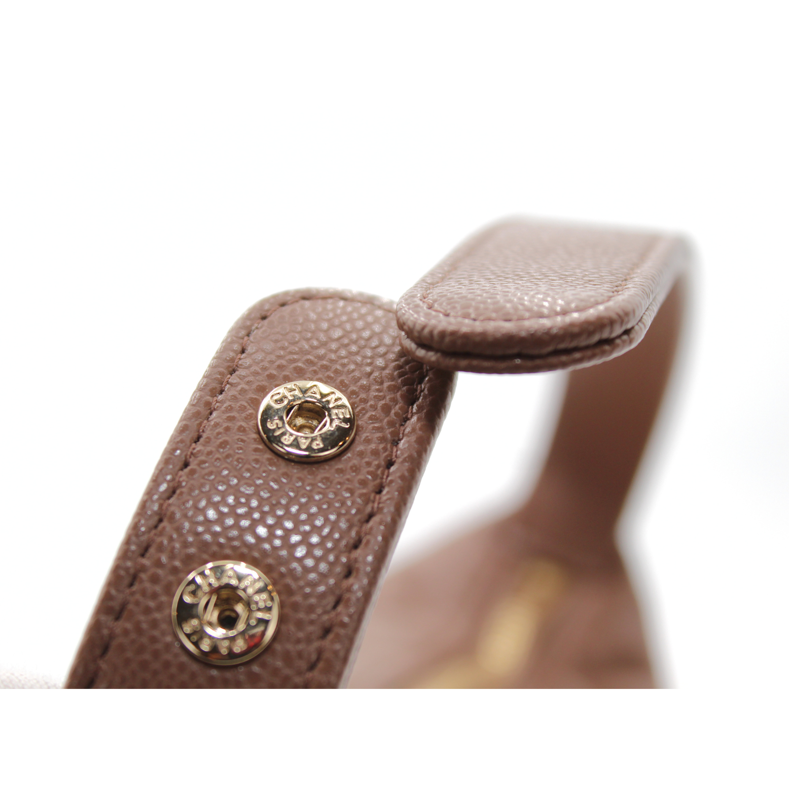 Classic Clutch with Chain Caviar Brown Handbag
