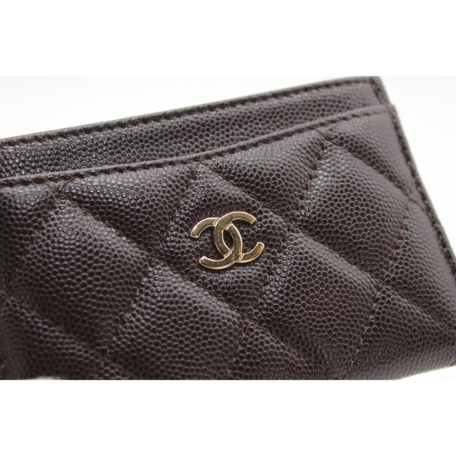 Classic Card Holder Caviar Brown