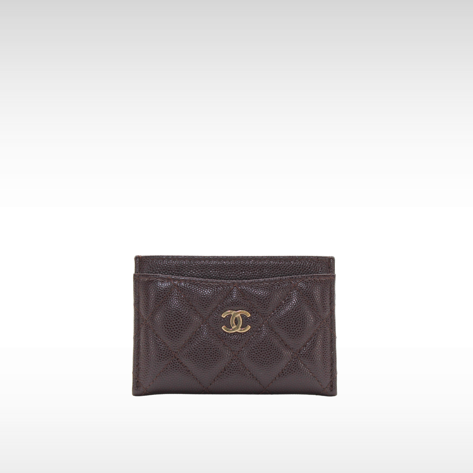 Classic Card Holder Caviar Brown