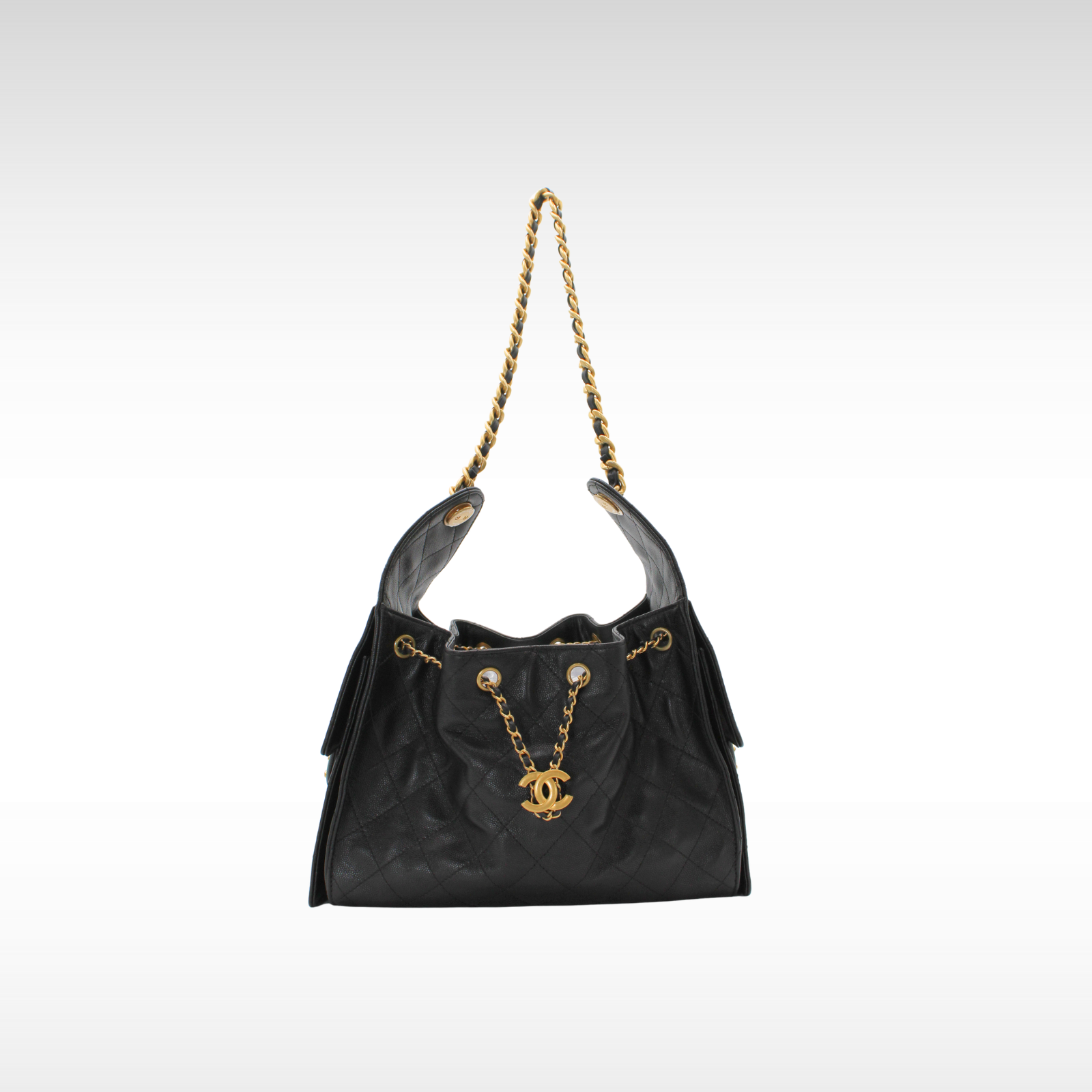Chanel 25 Small Calf Black Shoulder Bag