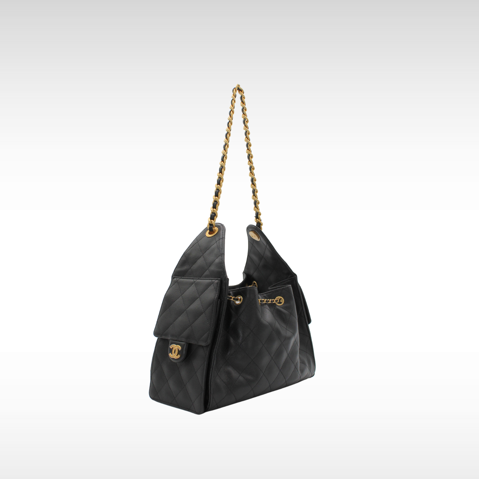 Chanel 25 Small Calf Black Shoulder Bag