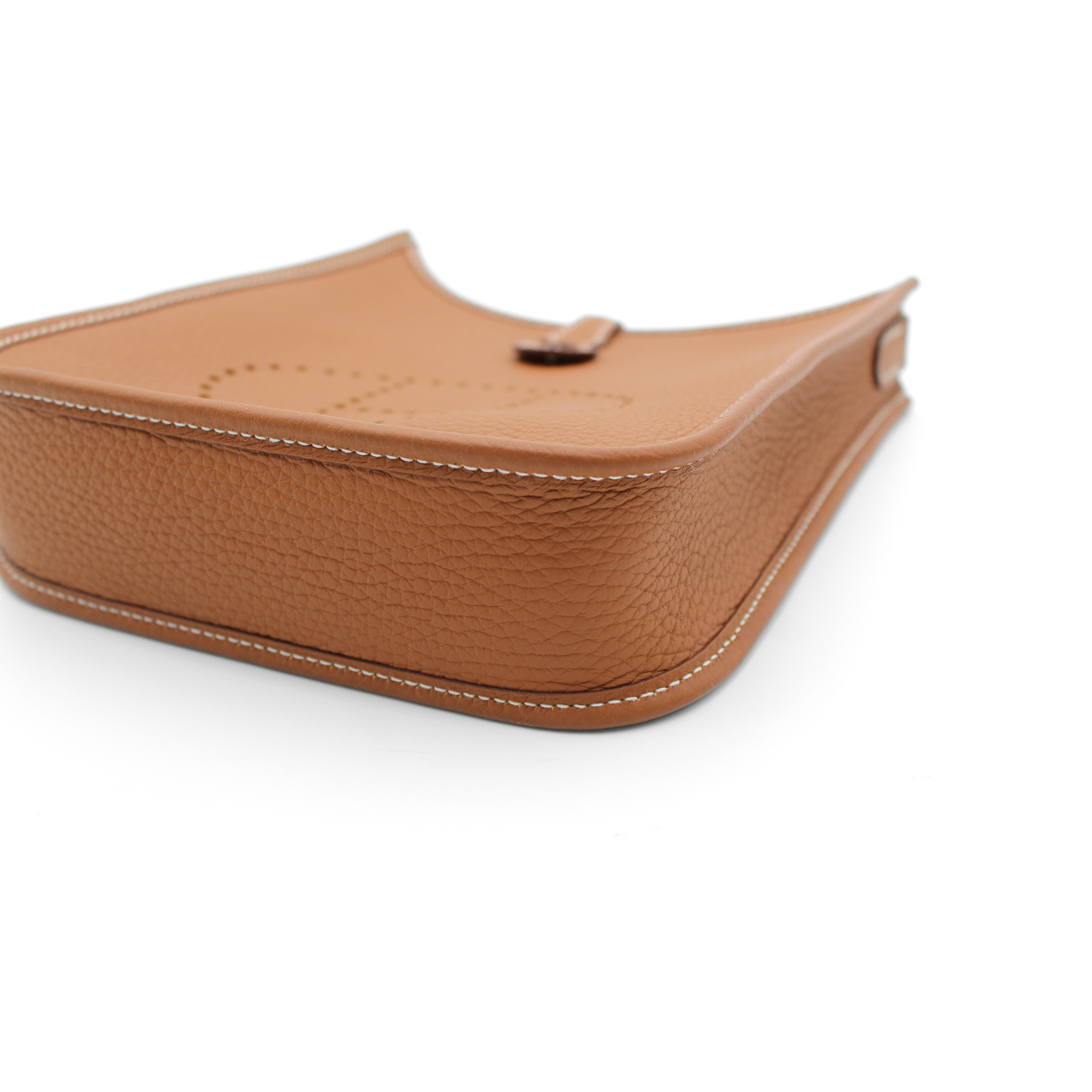 Evelyne Amazone 16 Taurillon Clemence Gold Crossbody Bag