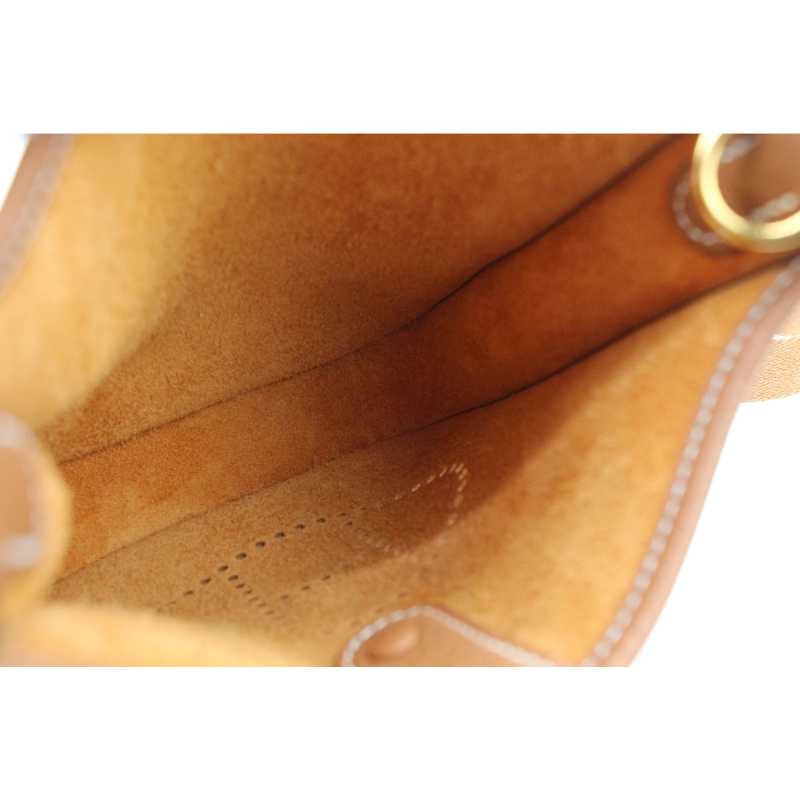 Evelyne Amazone 16 Taurillon Clemence Gold Crossbody Bag