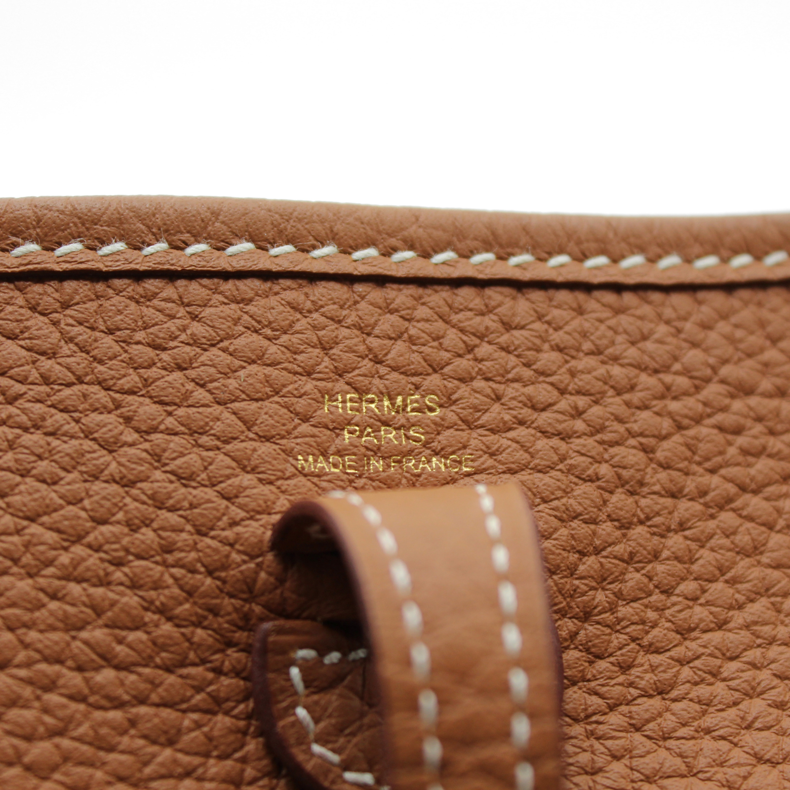 Evelyne Amazone 16 Taurillon Clemence Gold Crossbody Bag