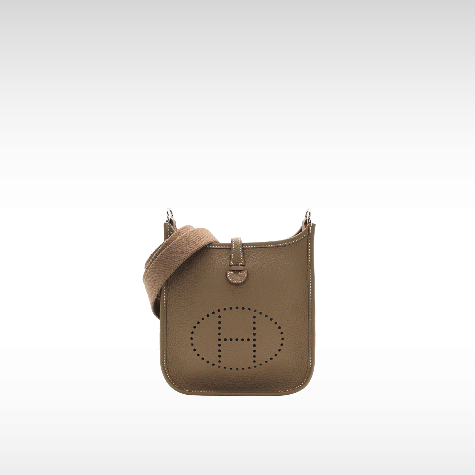 Evelyne Amazone 16 Taurillon Clemence Etoupe Crossbody