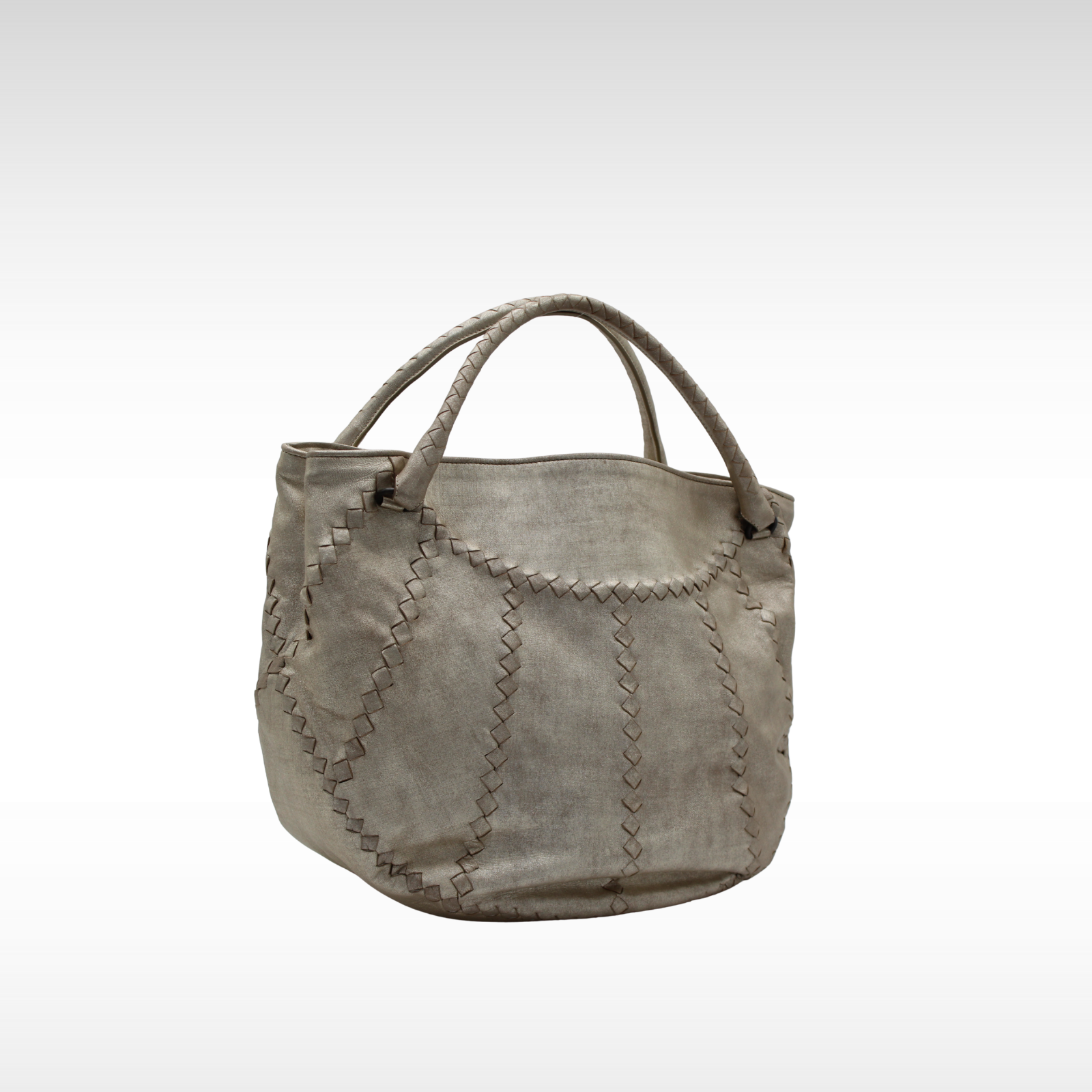 Calf Gold Shoulder Bag