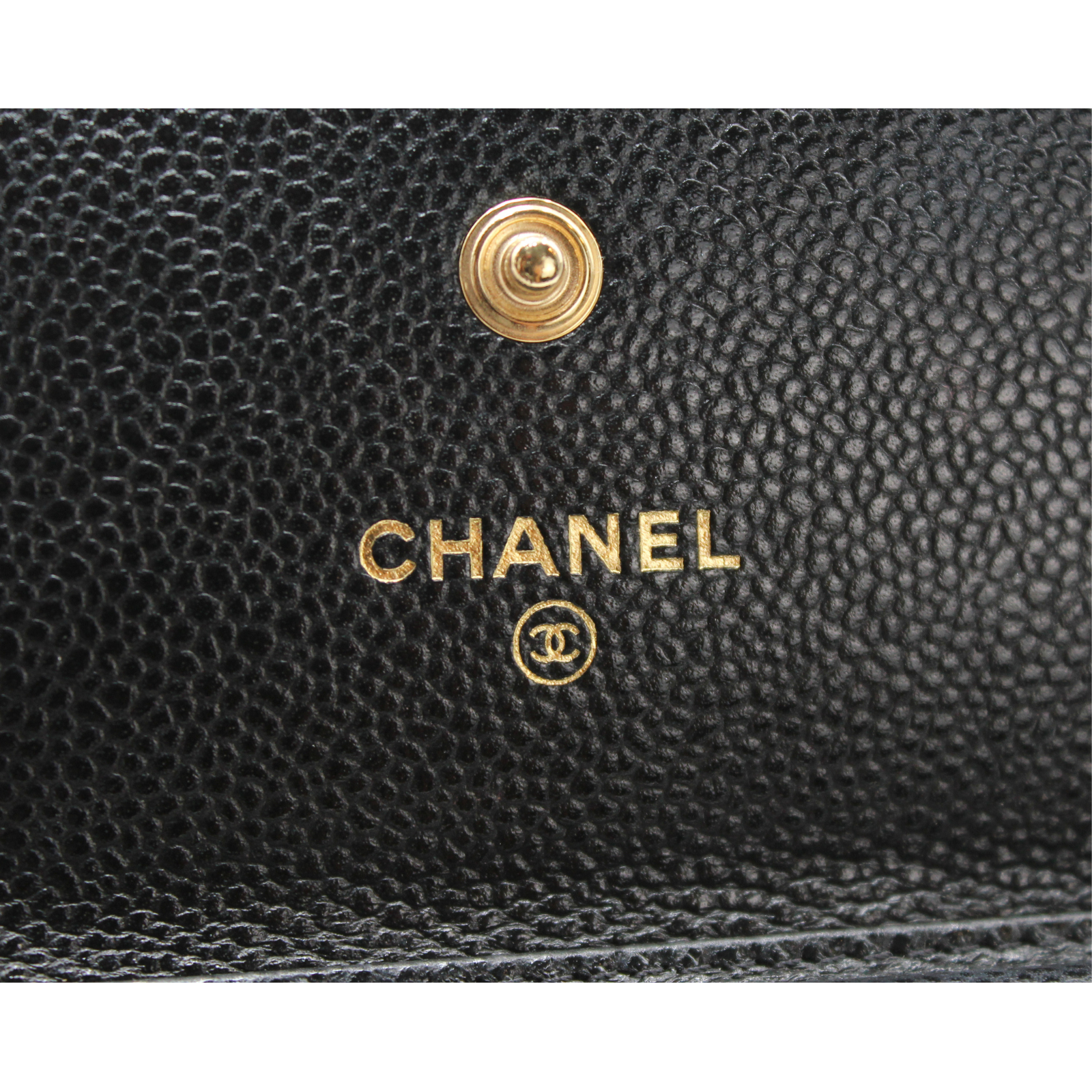 Miss CoCo Mini Matelasse Caviar Black Wallet on Chain