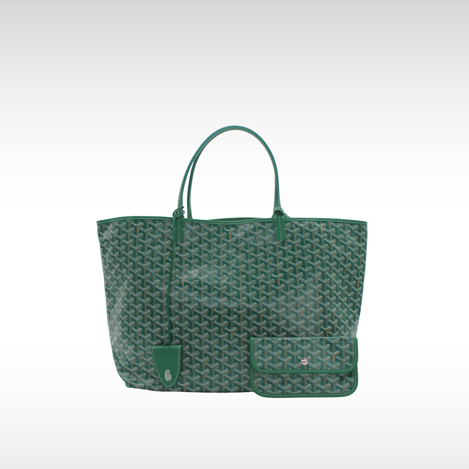 Saint Louis GM Coated Canvas Green Tote Bag