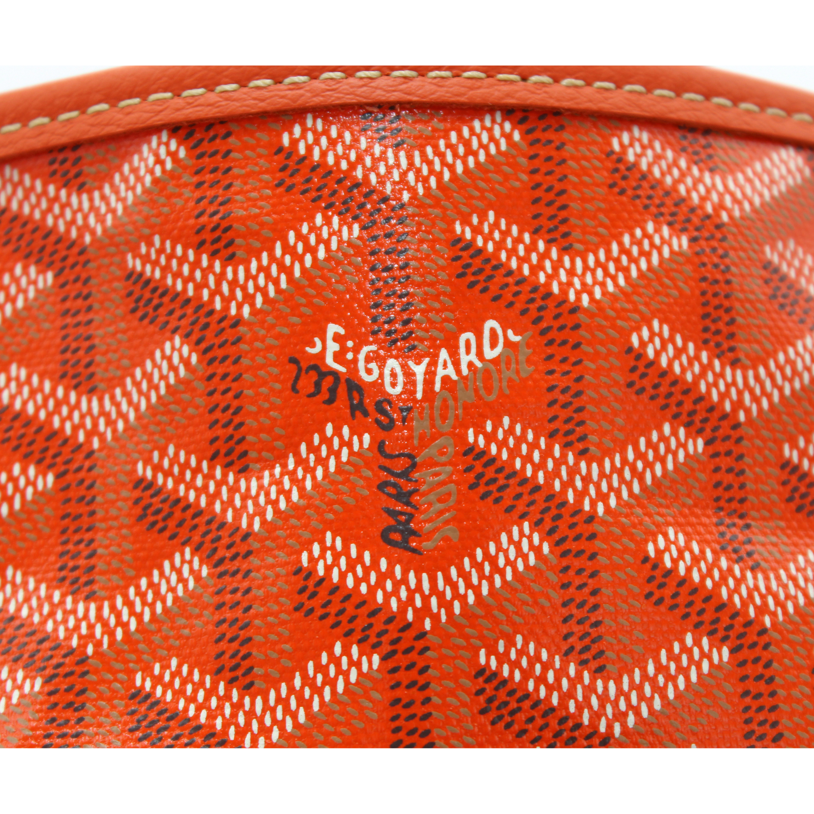 Saint Louis PM Coated Canvas Orange Tote Bag