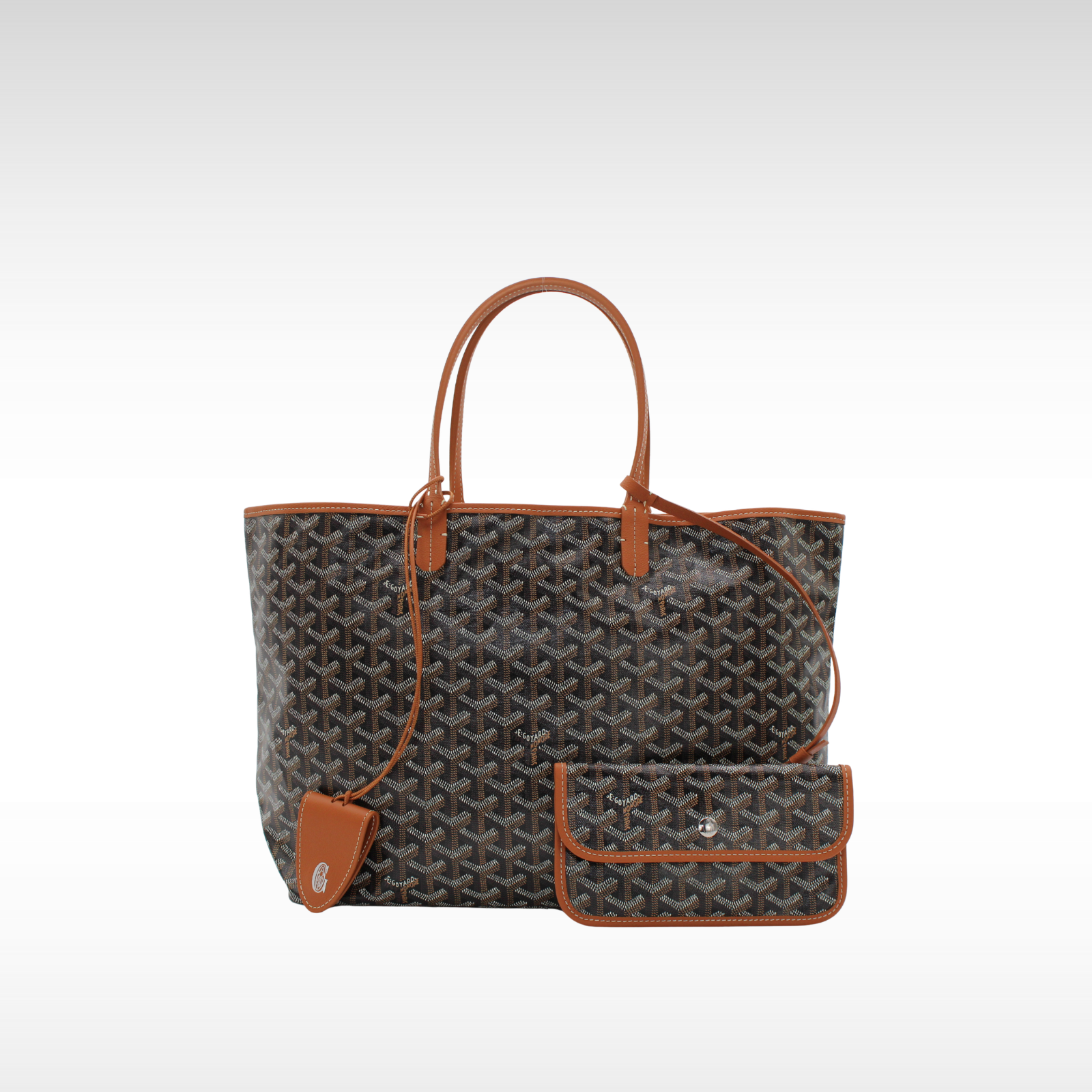 Saint Louis PM Coated Canvas Black Tote Bag