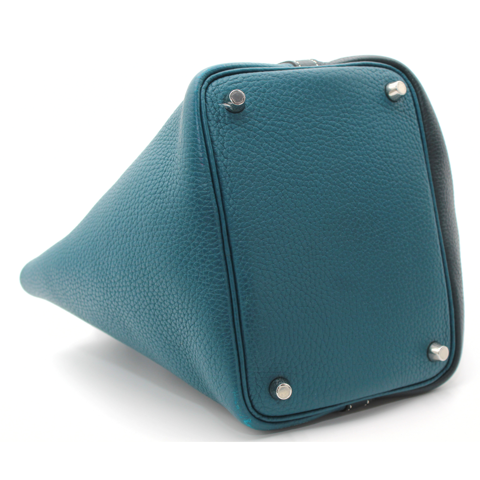 Picotin Lock 18 Casague Taurillon Clemence Deep Blue Handbag